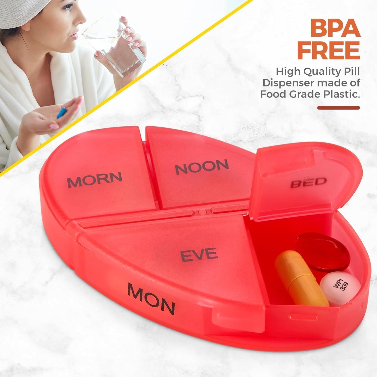 Organizador Semanal de Pastillas MEDca, 7 Compartimentos, Negro