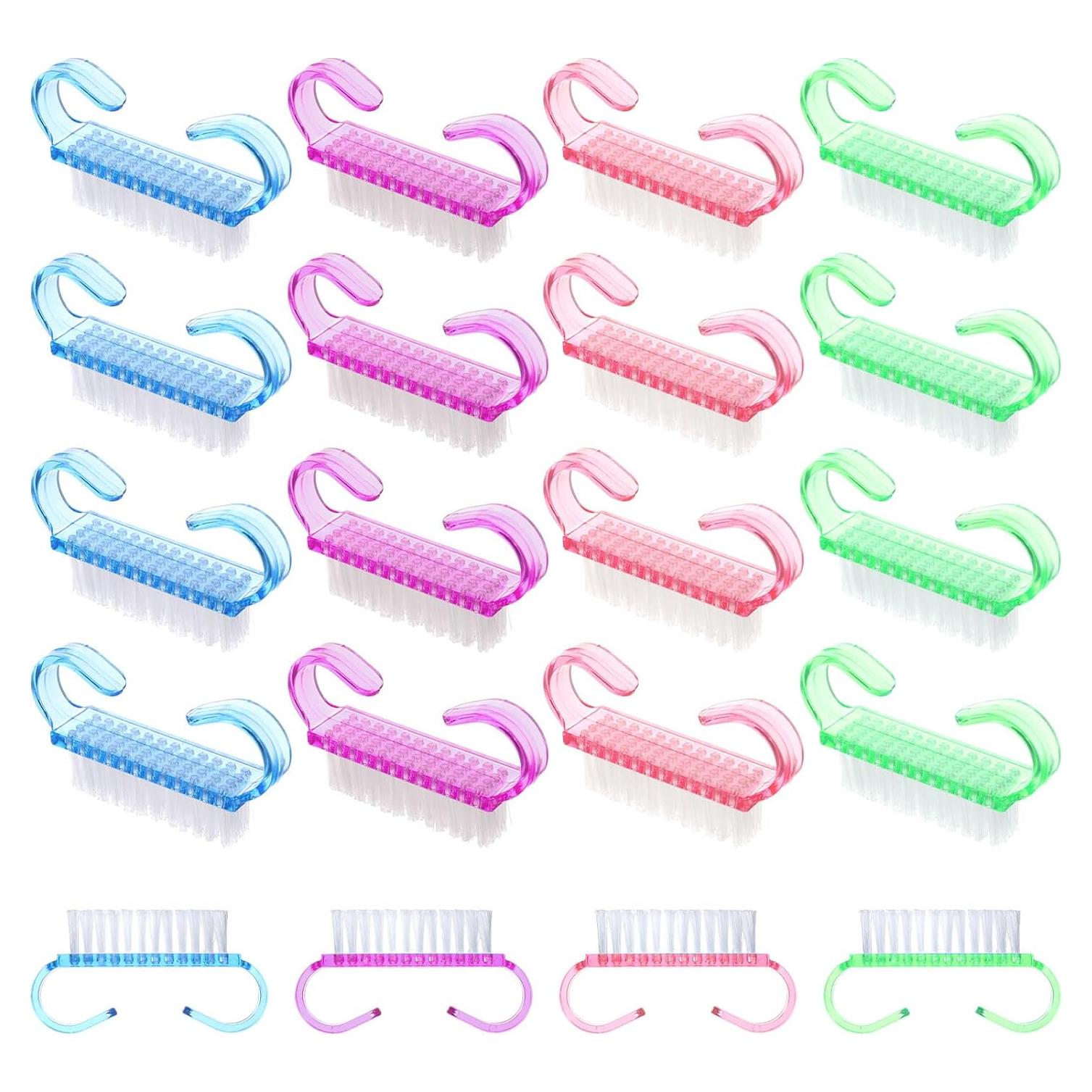 20 Cepillos de Uñas Aeaocvo en 4 Colores - Limpieza Efectiva