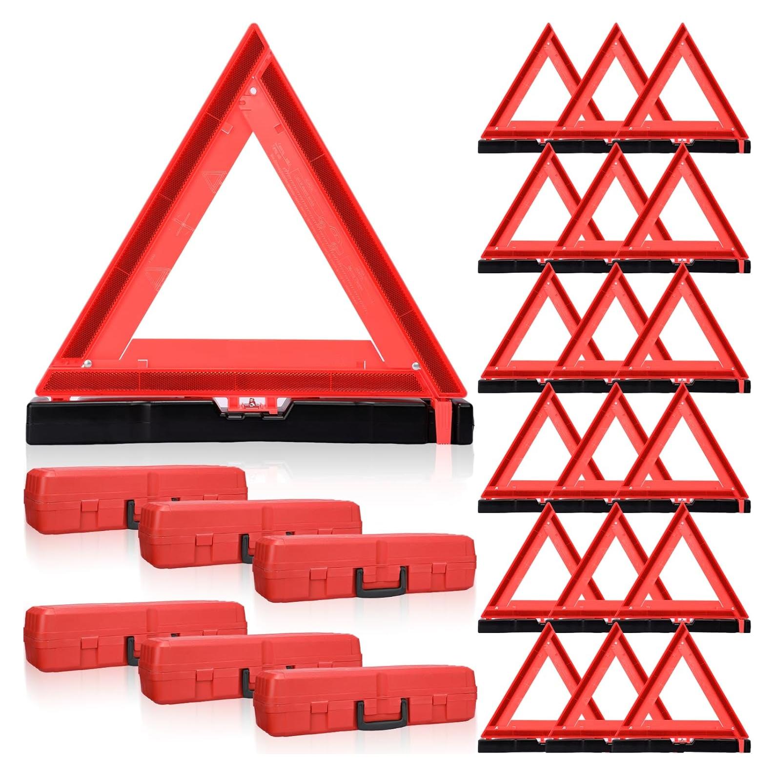 Triángulos de Advertencia Kanayu 9 Pcs Reflectantes Emergencia