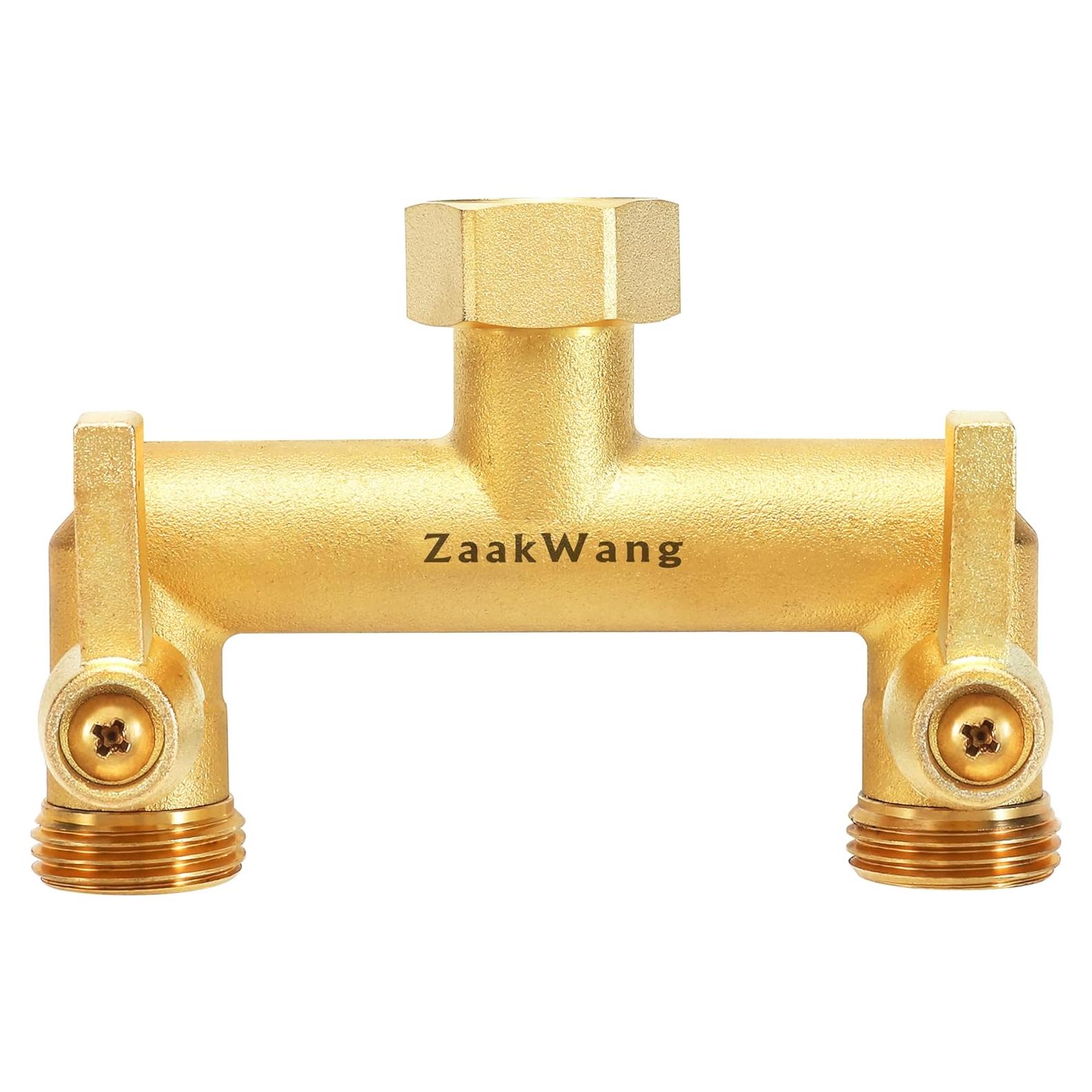 Divisor de Manguera de Jardín ZaakWang Doble Vía Latón 19 mm