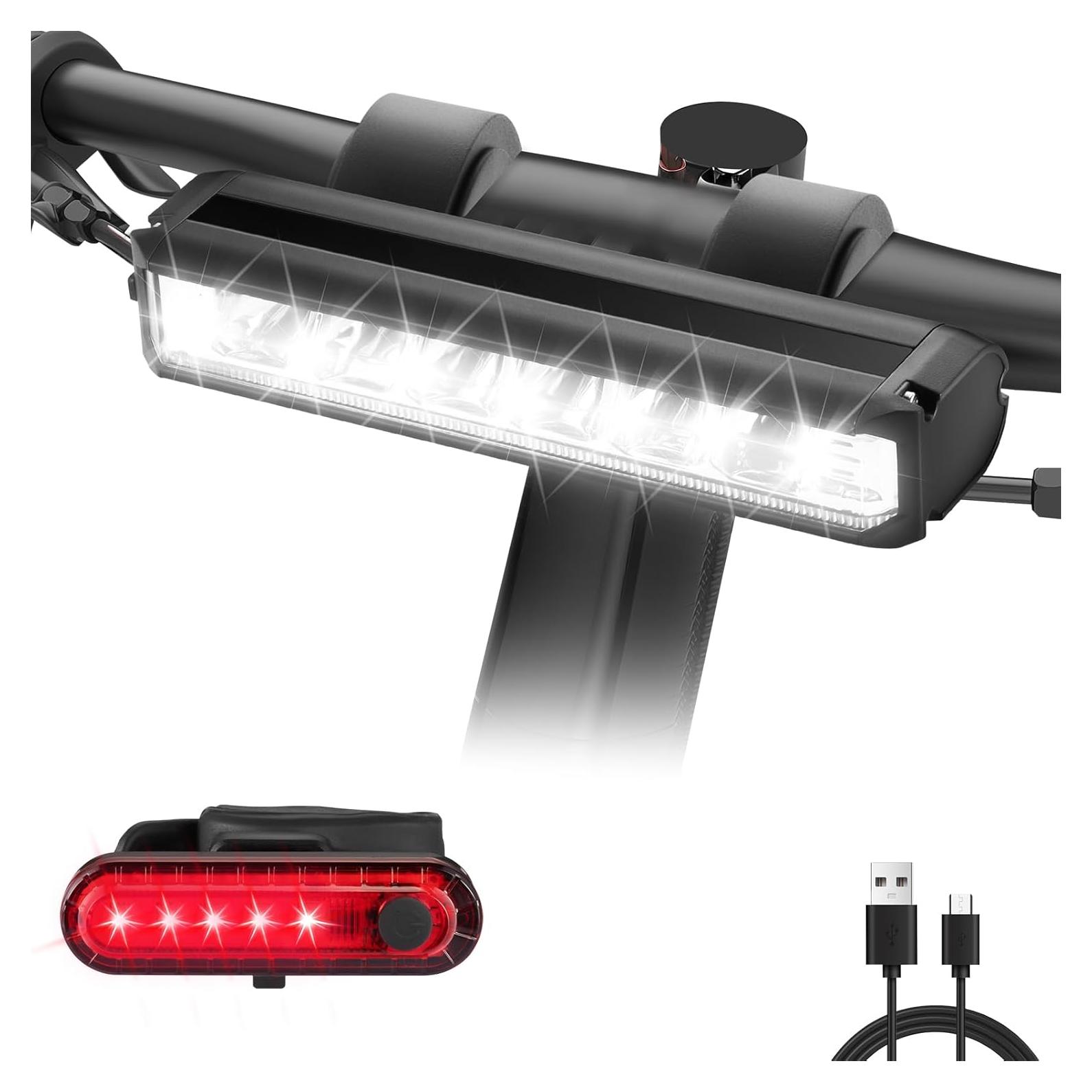 Luz de Bicicleta LED Mooyude US-610-001 Recargable USB Impermeable