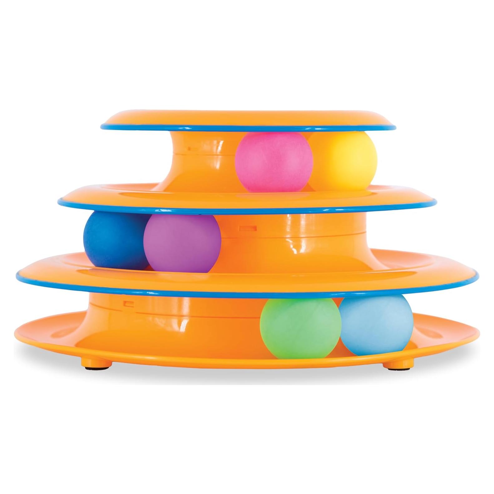 Torre de Pistas Interactiva PetStages 3 Niveles con 6 Bolas