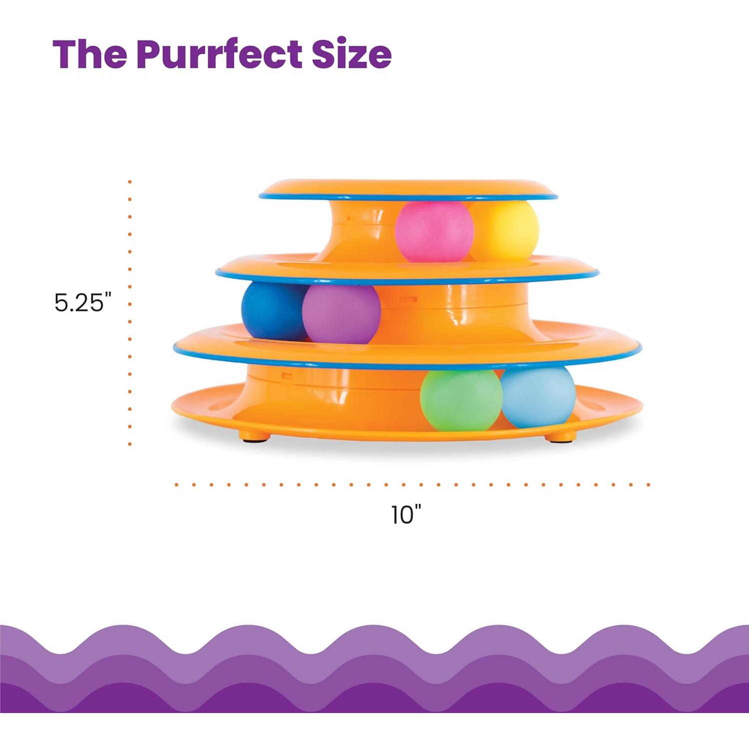 Torre de Pistas Interactiva PetStages 3 Niveles con 6 Bolas