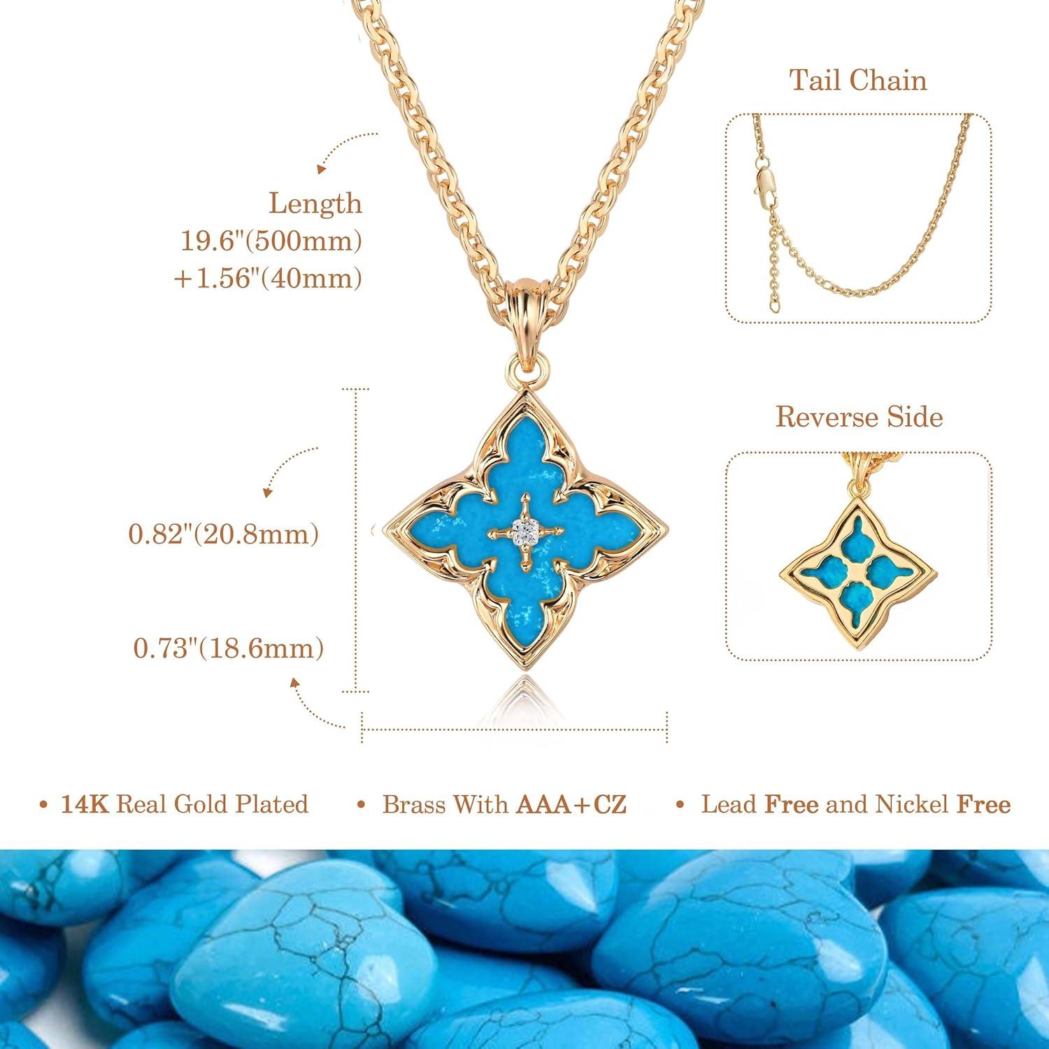 Collar de Trébol Fettero Gold para Mujeres - Baño de Oro 14K