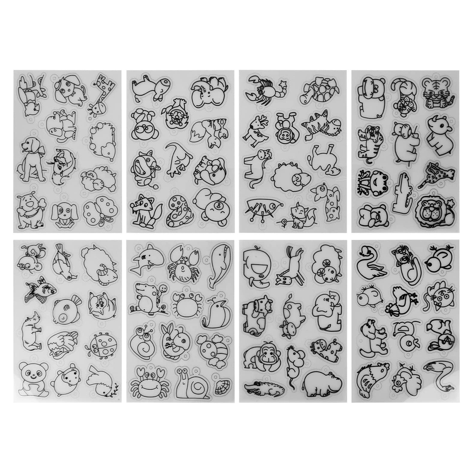 Hoja de Retracción Térmica Estink 8 Piezas Patrones Animales