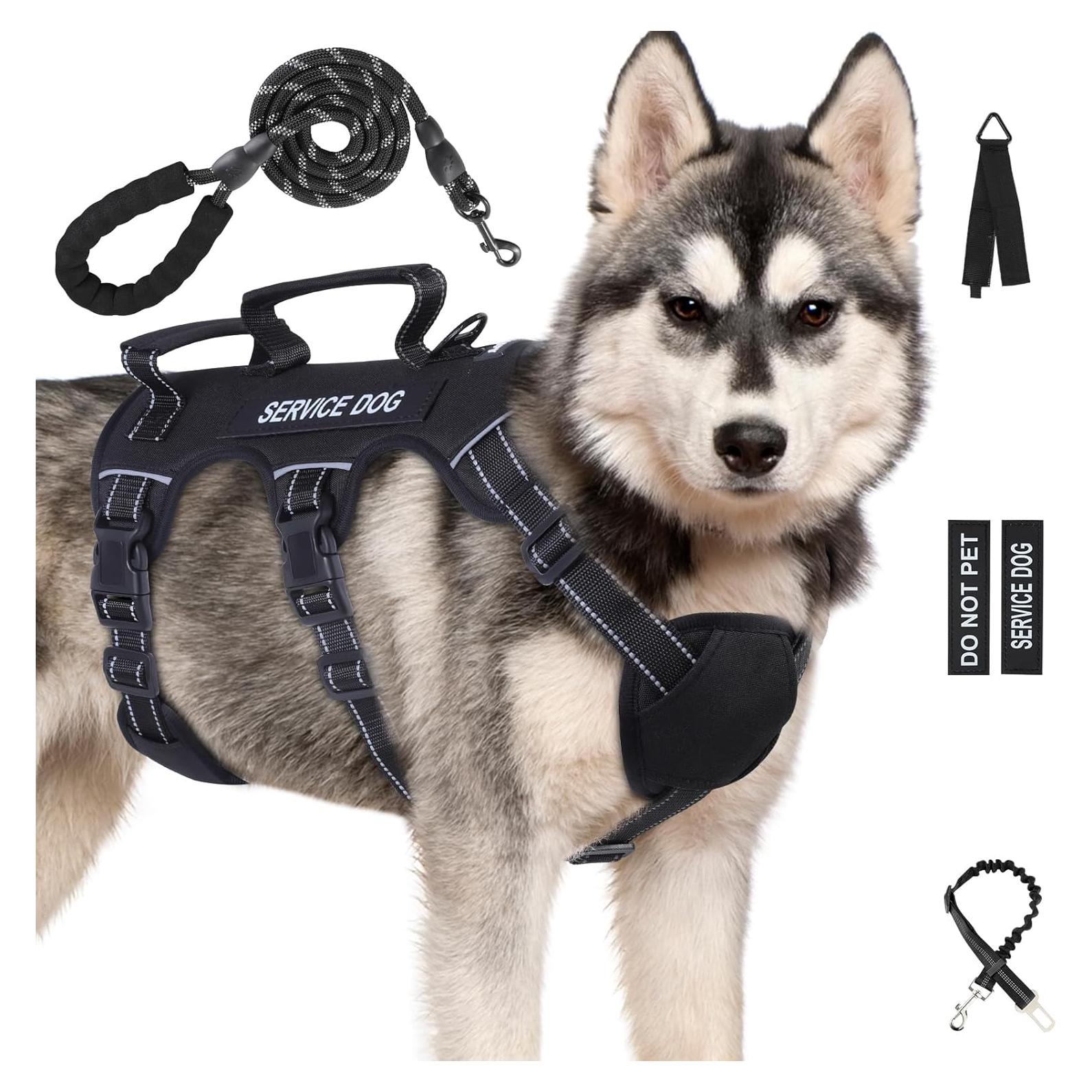 Arnés para Perros Grandes Yungaspy XL Negro Ajustable