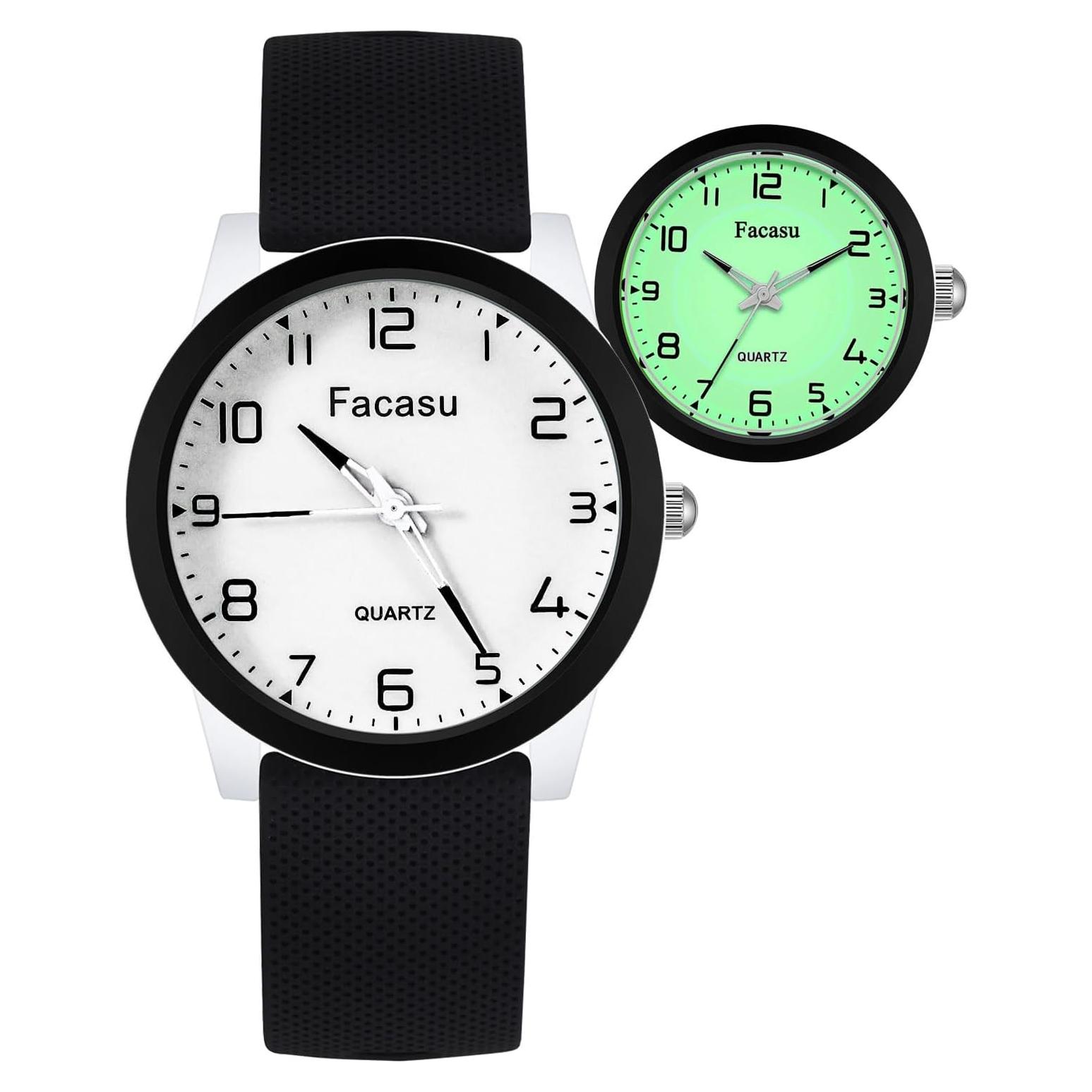 Reloj Analógico Facasu para Niños Impermeable con Esfera Luminosa