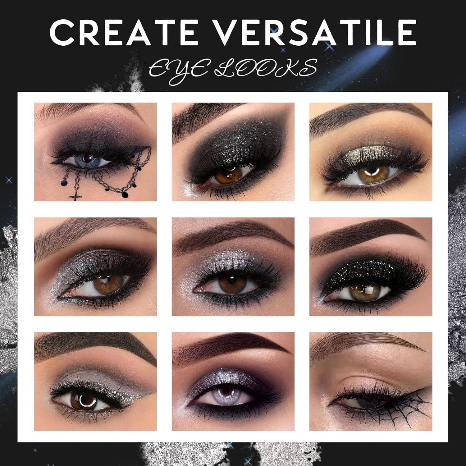 Paleta de Sombras UCANBE Meteoros Negros 15 Colores Mate y Brillantes