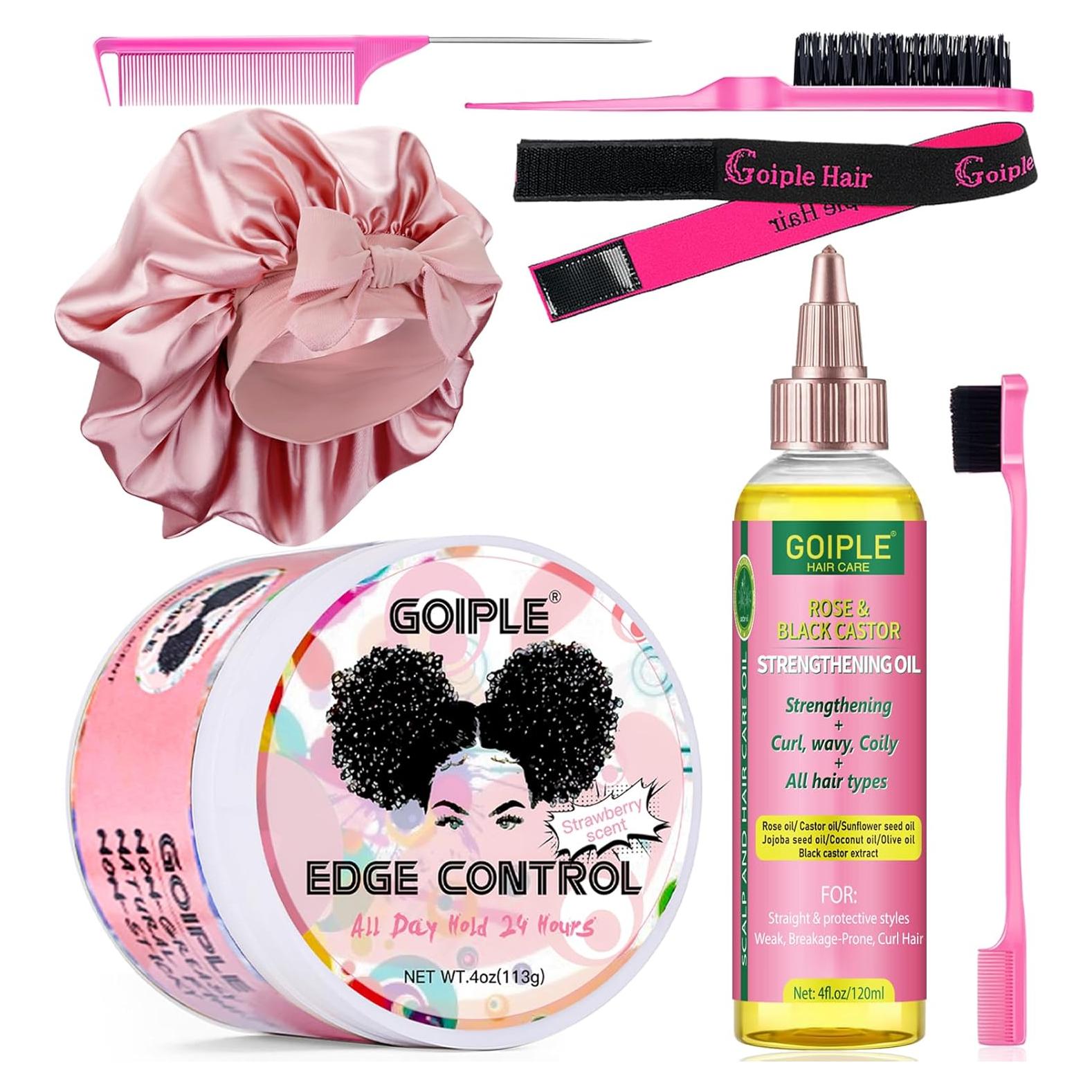 Kit de Estilizado Goiple 7pcs: Cera de Control de Bordes y Aceite