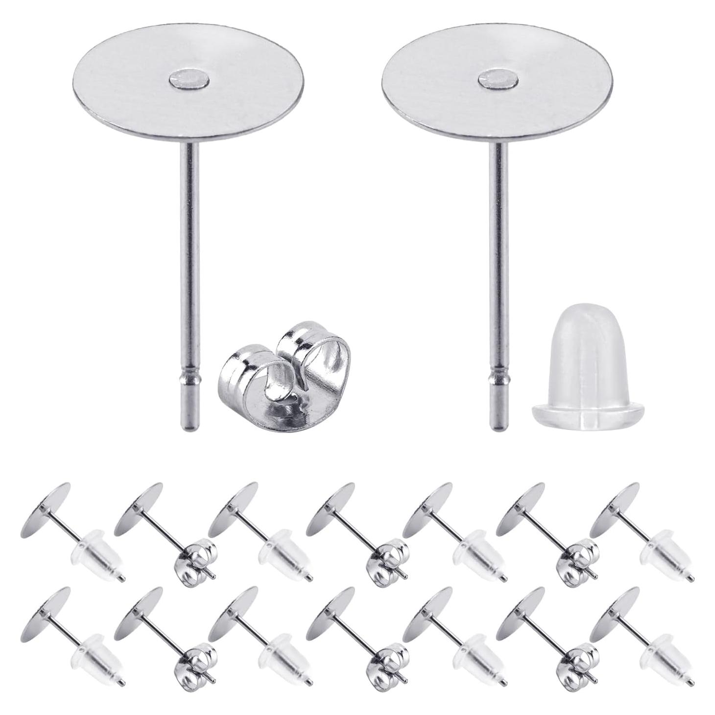 Aretes Hipoalergénicos BEADNOVA 120pcs 4mm Acero Inoxidable