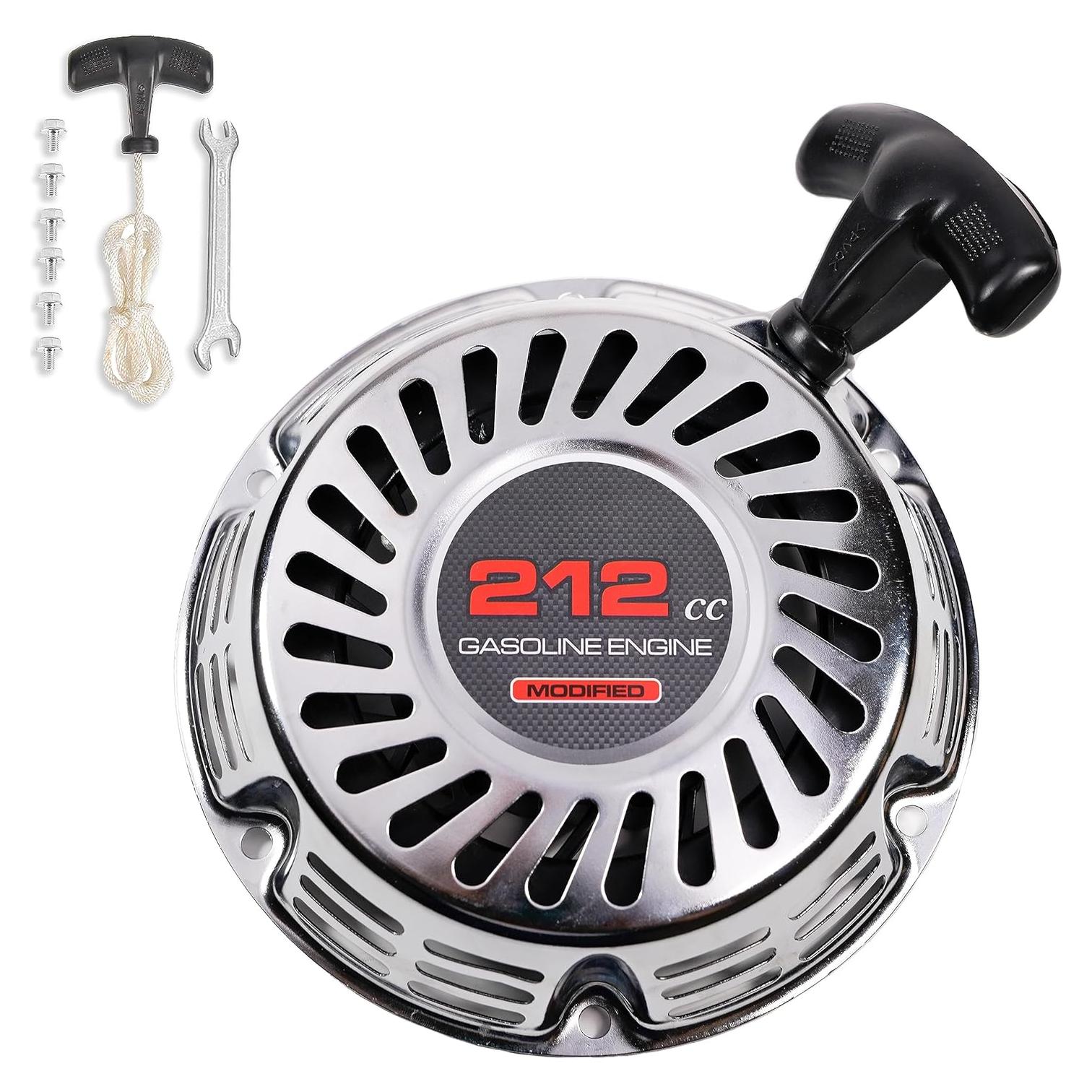 Arrancador por tirón cromo JMCHstore para motores 200cc