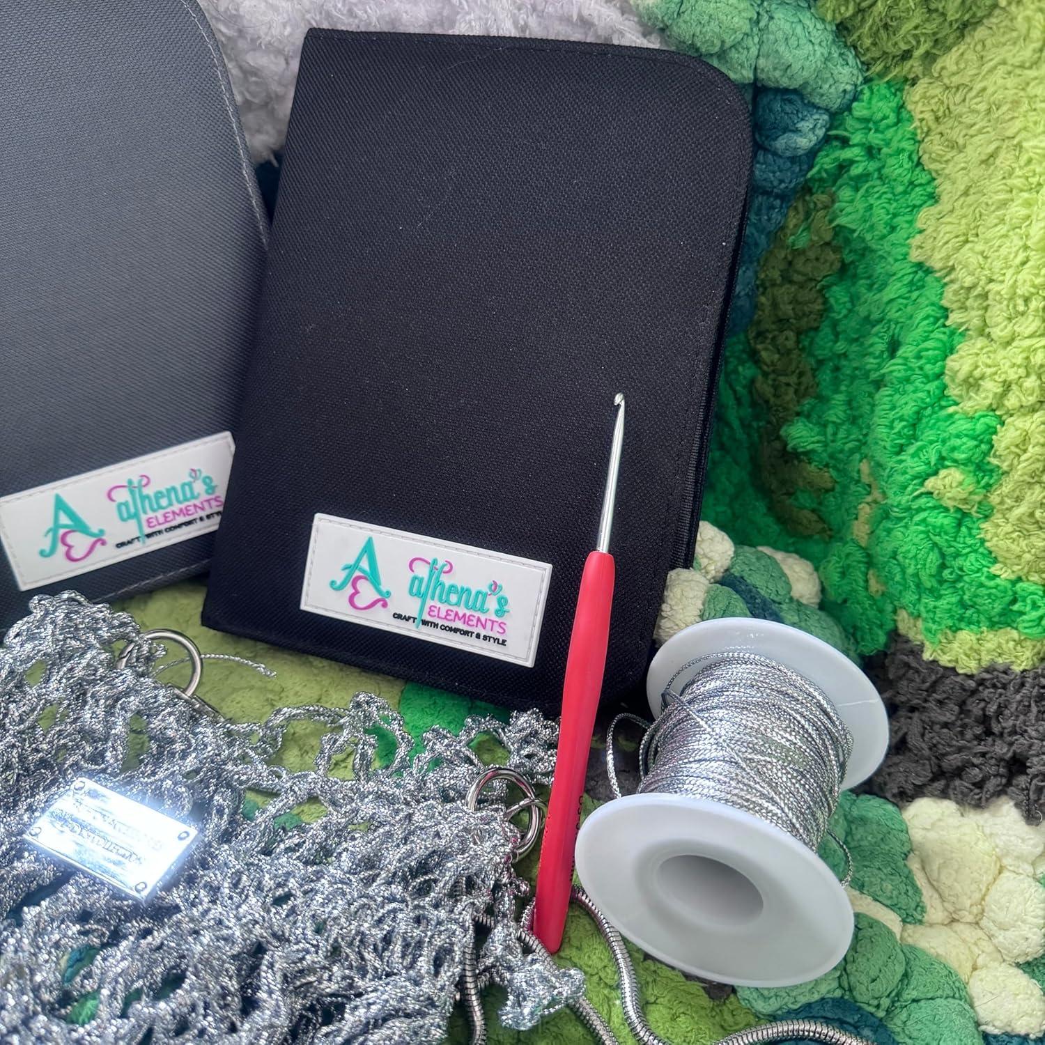 Set de Ganchillos Ergonomicos Elementos de Athena - Negro