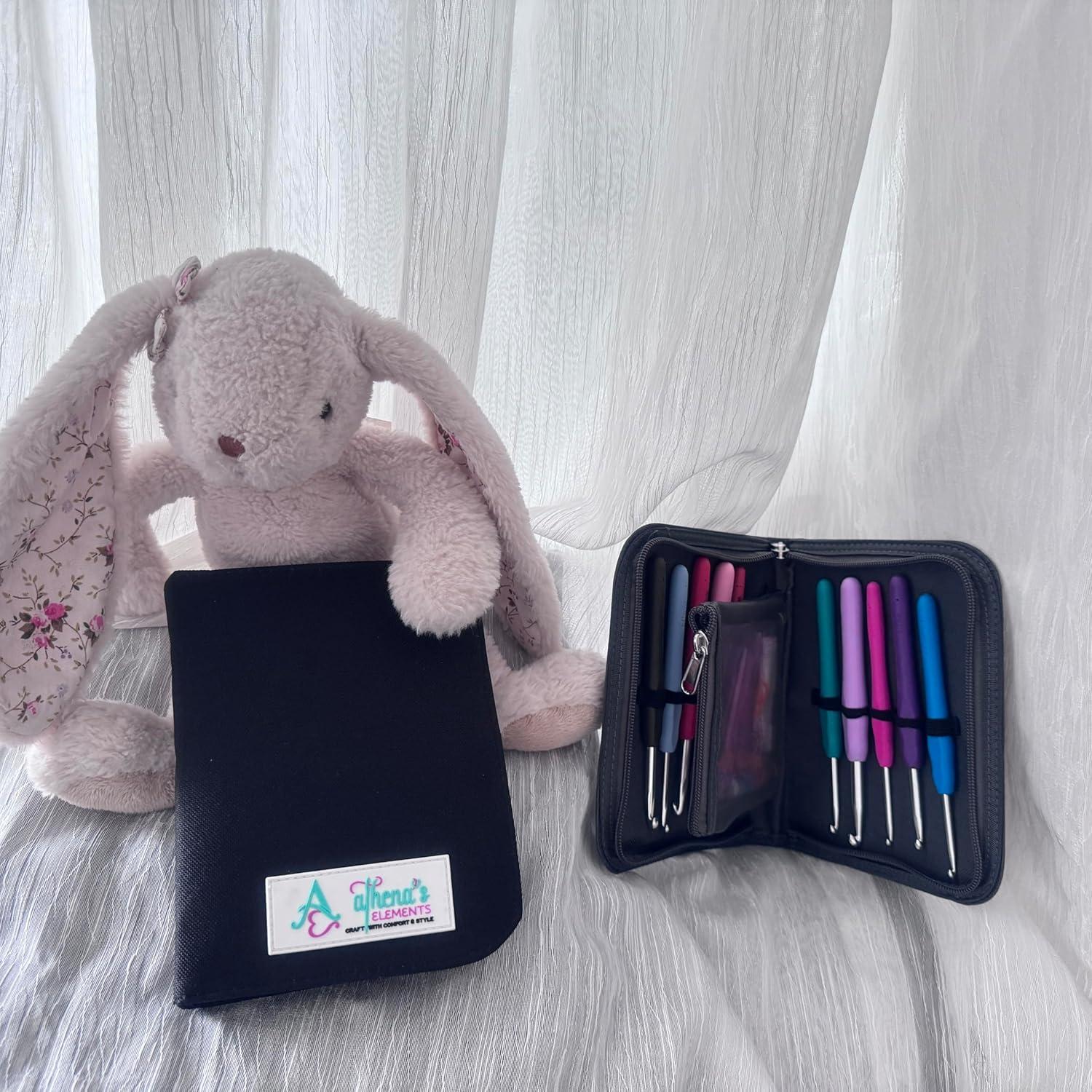 Set de Ganchillos Ergonomicos Elementos de Athena - Negro