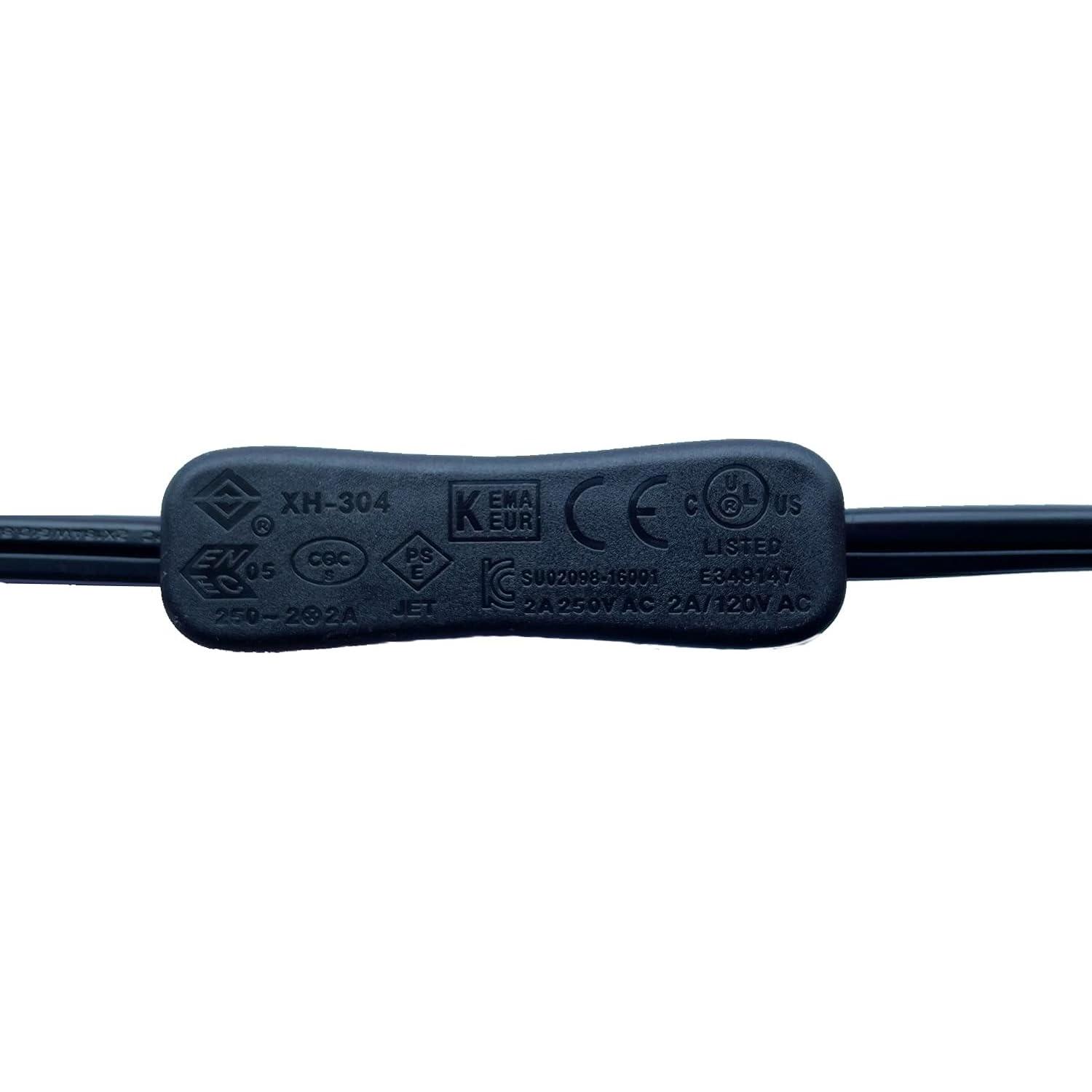 Cable de Alimentación con Interruptor VSEER 1.83m Negro