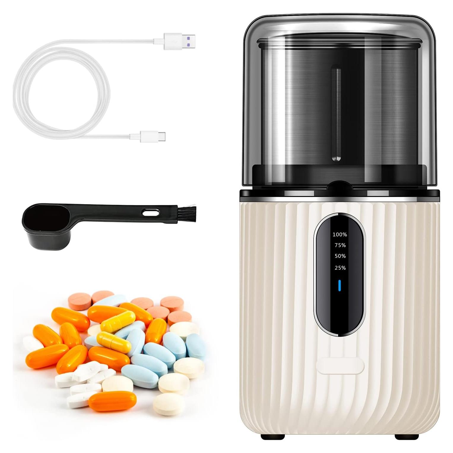 Triturador de Pastillas Eléctrico Inalámbrico AUSSNICE 2000mAh