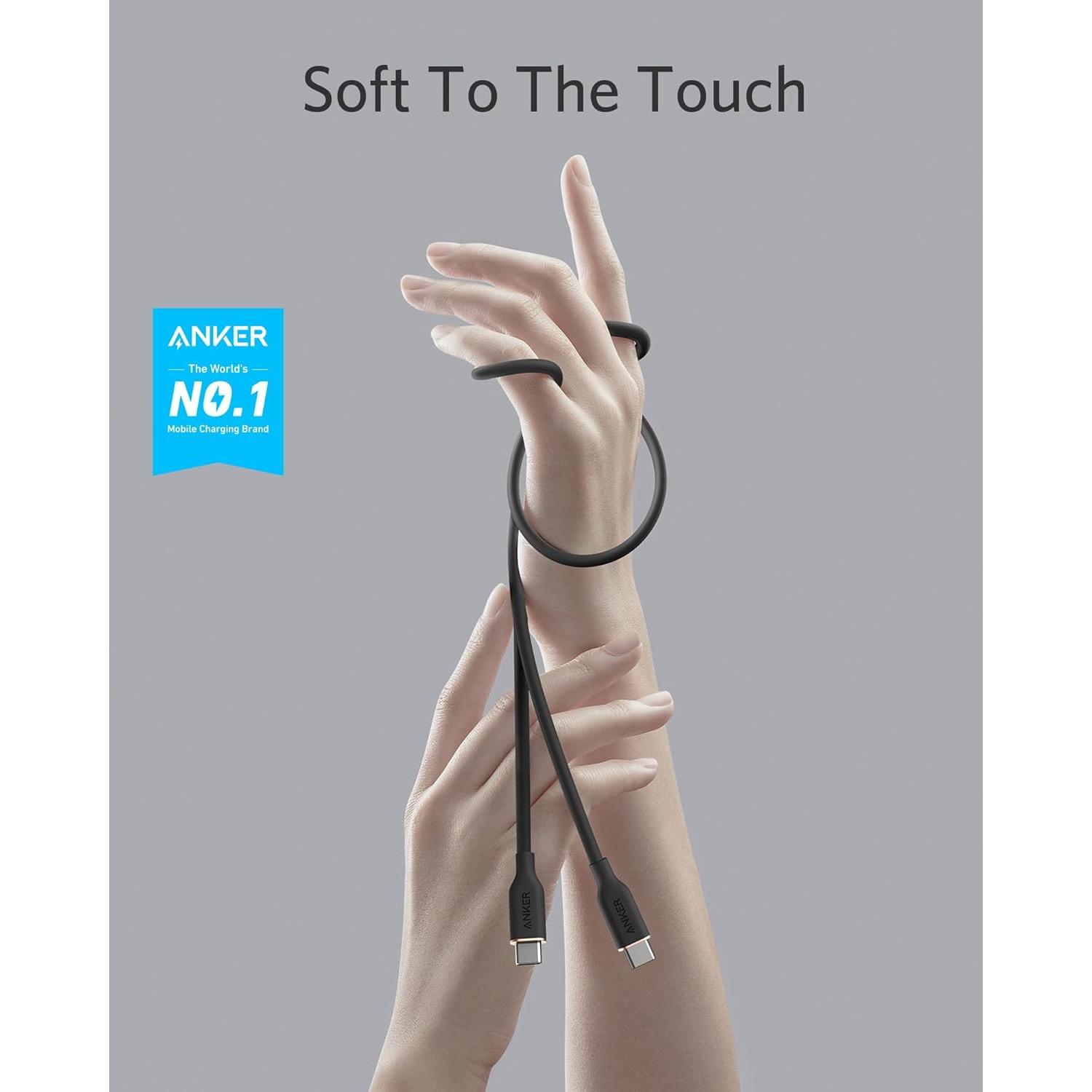 Cable USB C Anker A8553 1.83 m 100W Carga Rápida Negro