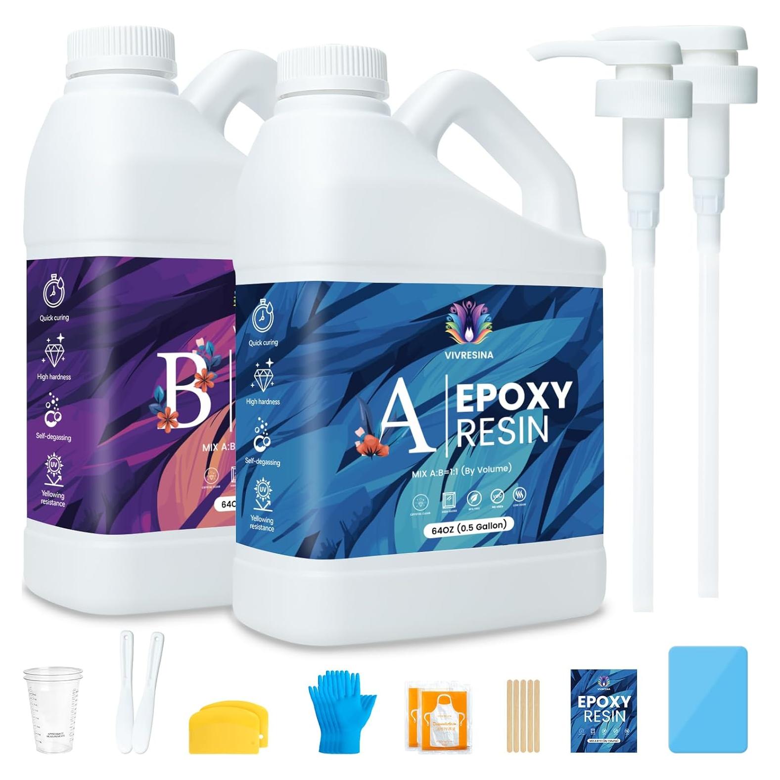 Kit de Resina Epóxica 1 Galón Vivresina Cristalina 3.79L