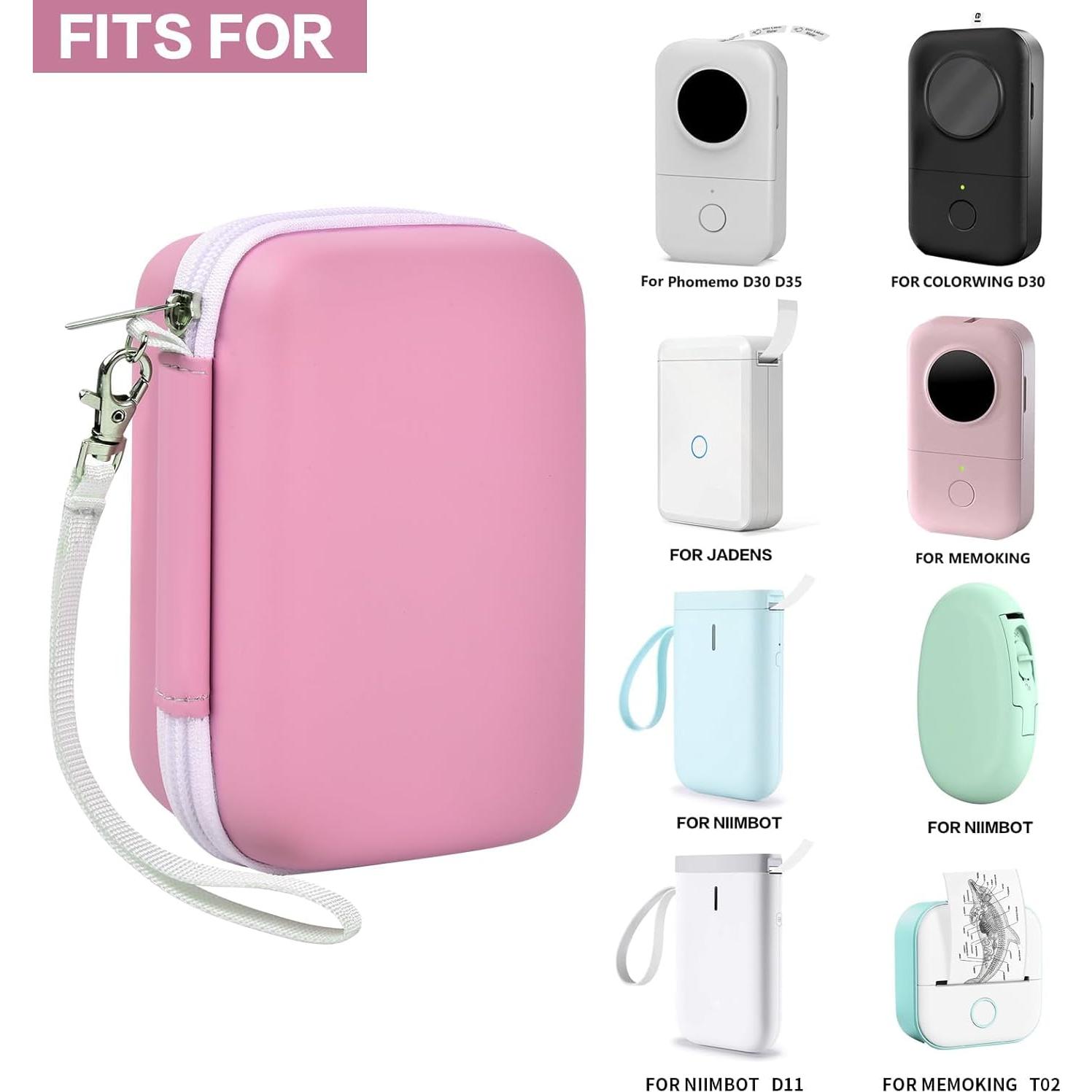 Funda para impresora de etiquetas PAIYULE D30 D35 Rosa