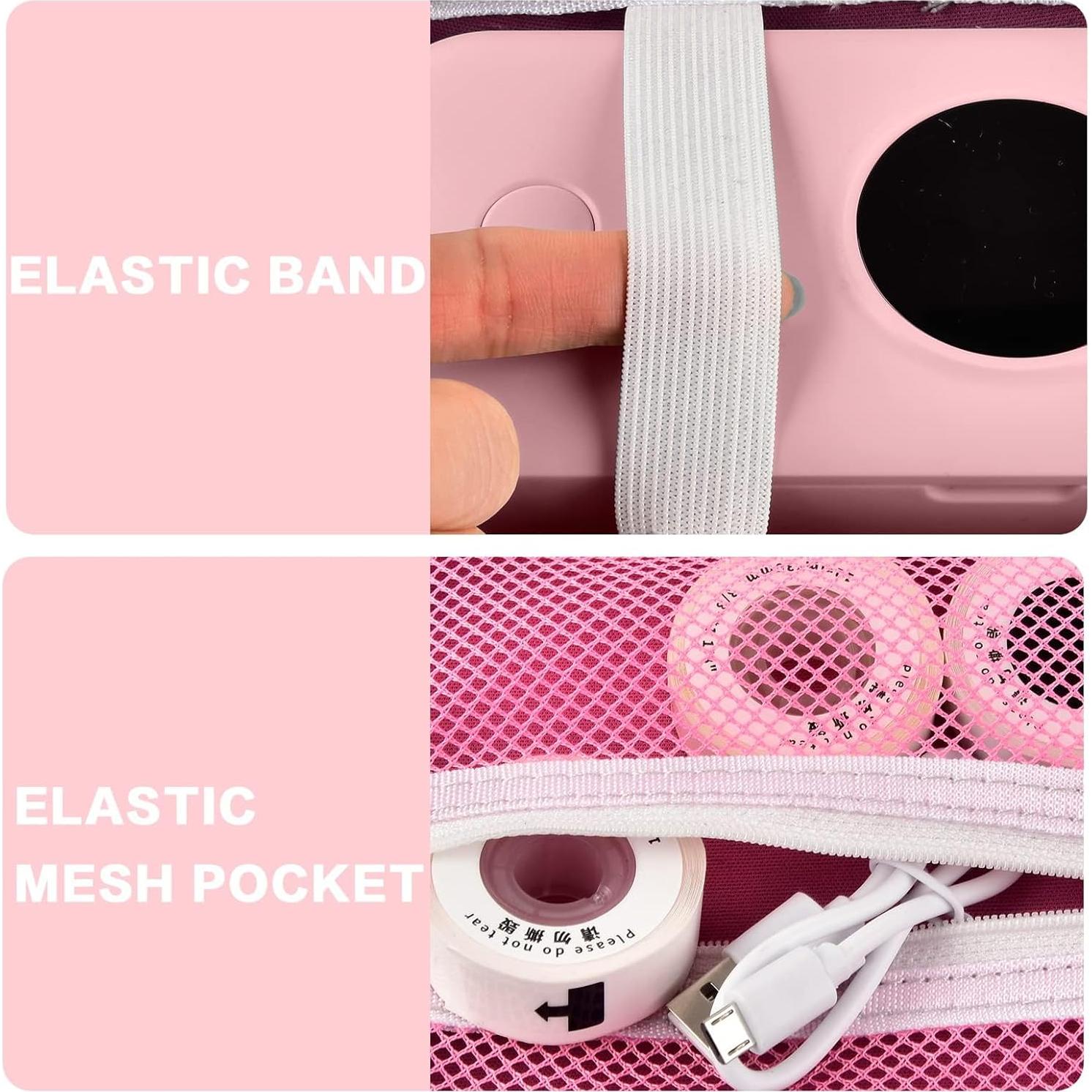 Funda para impresora de etiquetas PAIYULE D30 D35 Rosa