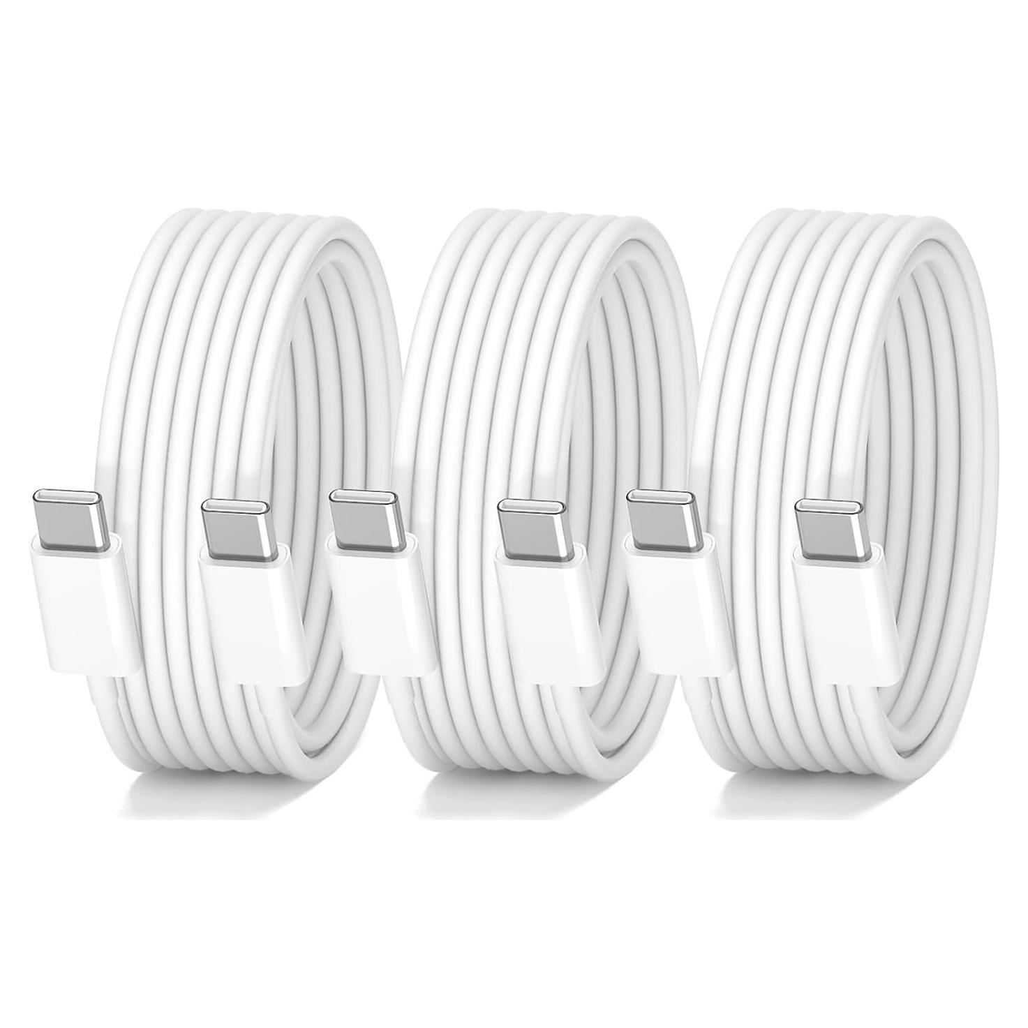 Cable USB C a USB C 60W 1.83m 3-Pack UIIZIBVKJZ Blanco