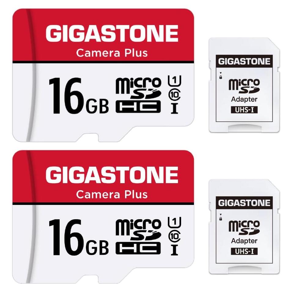 Tarjetas de Memoria Gigastone 16GB x2 U1 C10 Micro SDHC
