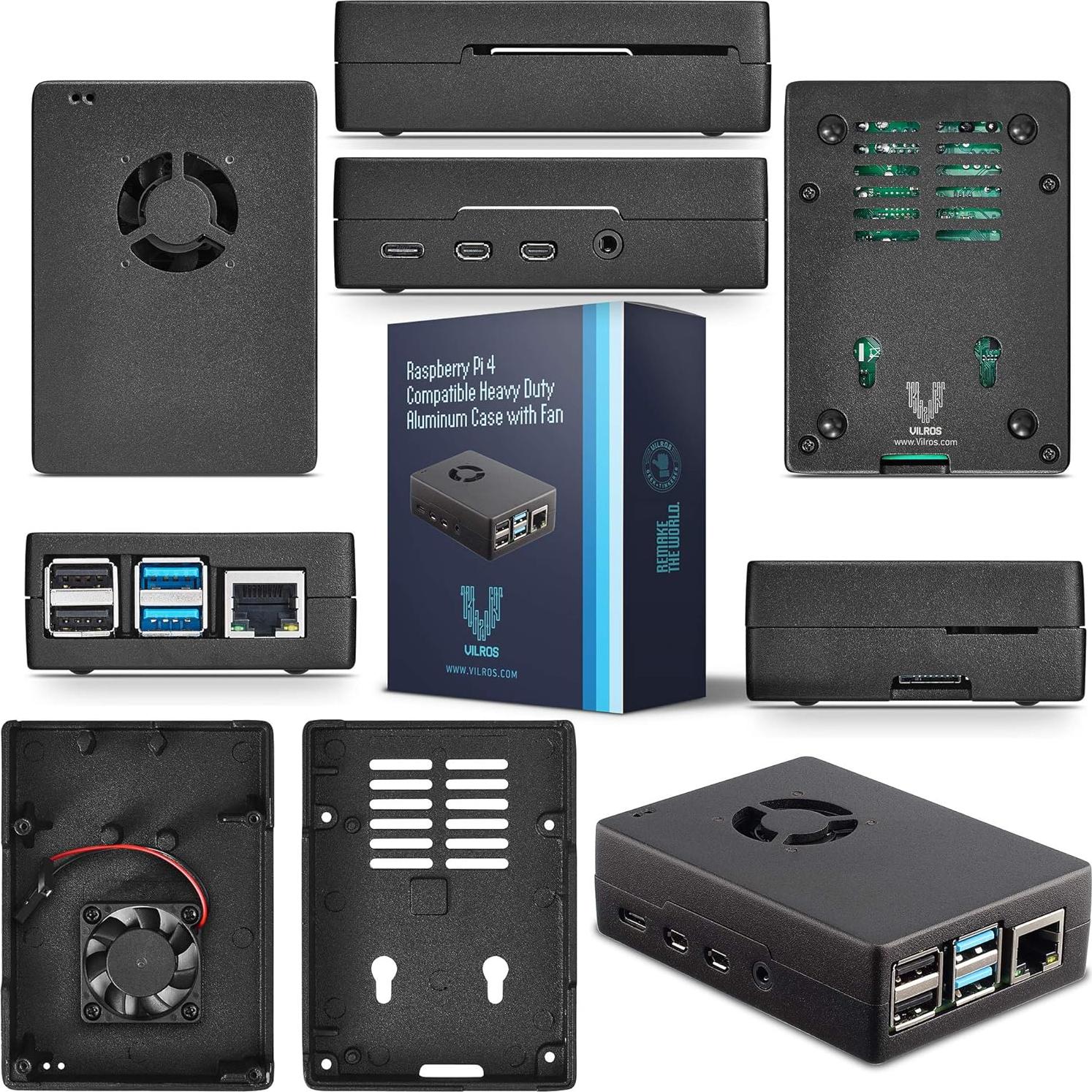 Kit Vilros Raspberry Pi 4 4GB con caja de aluminio y ventilador