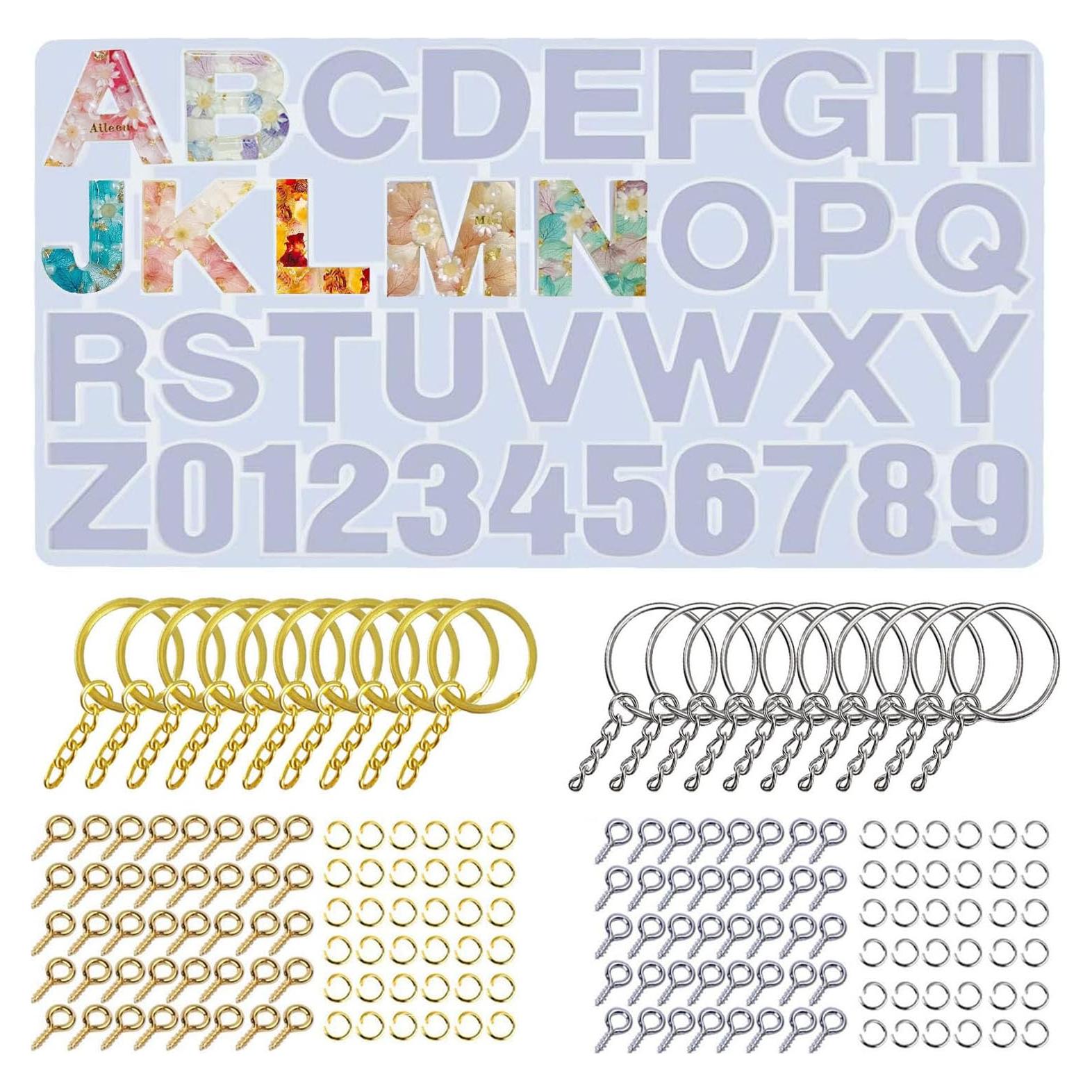 Kit de Moldes de Silicona Anlan-angel para Resina Letras y Números