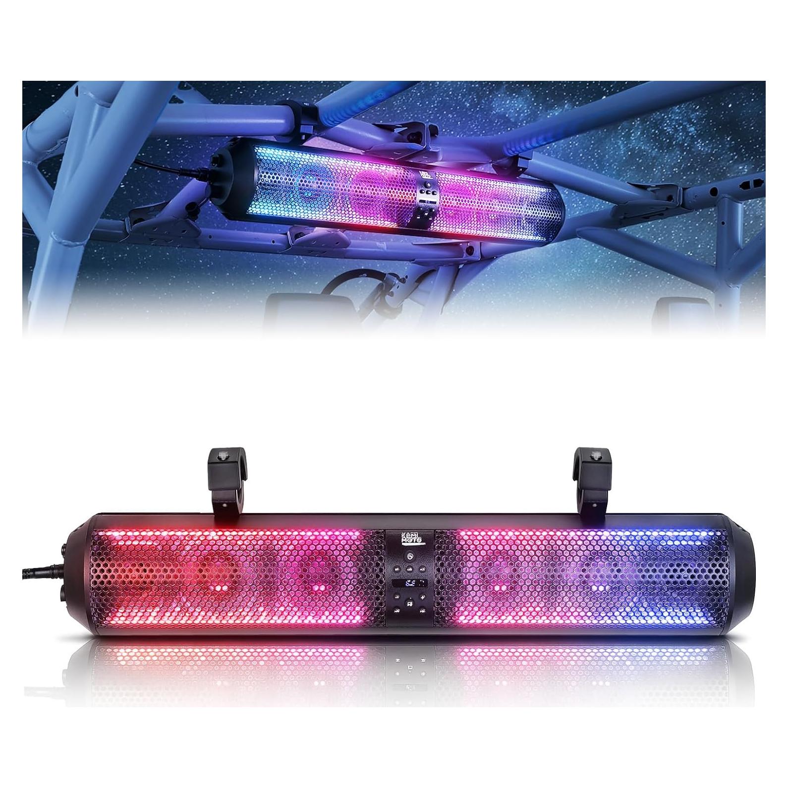 Barra de Sonido KEMIMOTO 71cm Bluetooth con RGB y Subwoofers