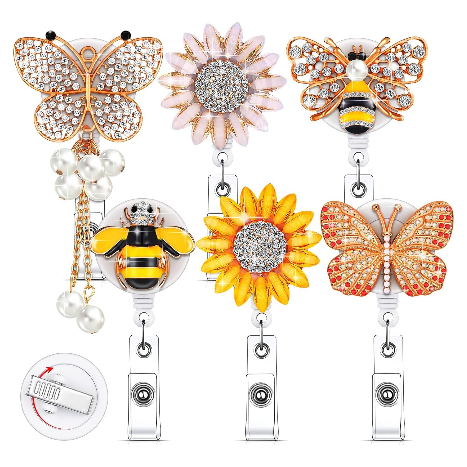 Chinco 6 Piezas Rueda de Insignia Girasol con Cristales