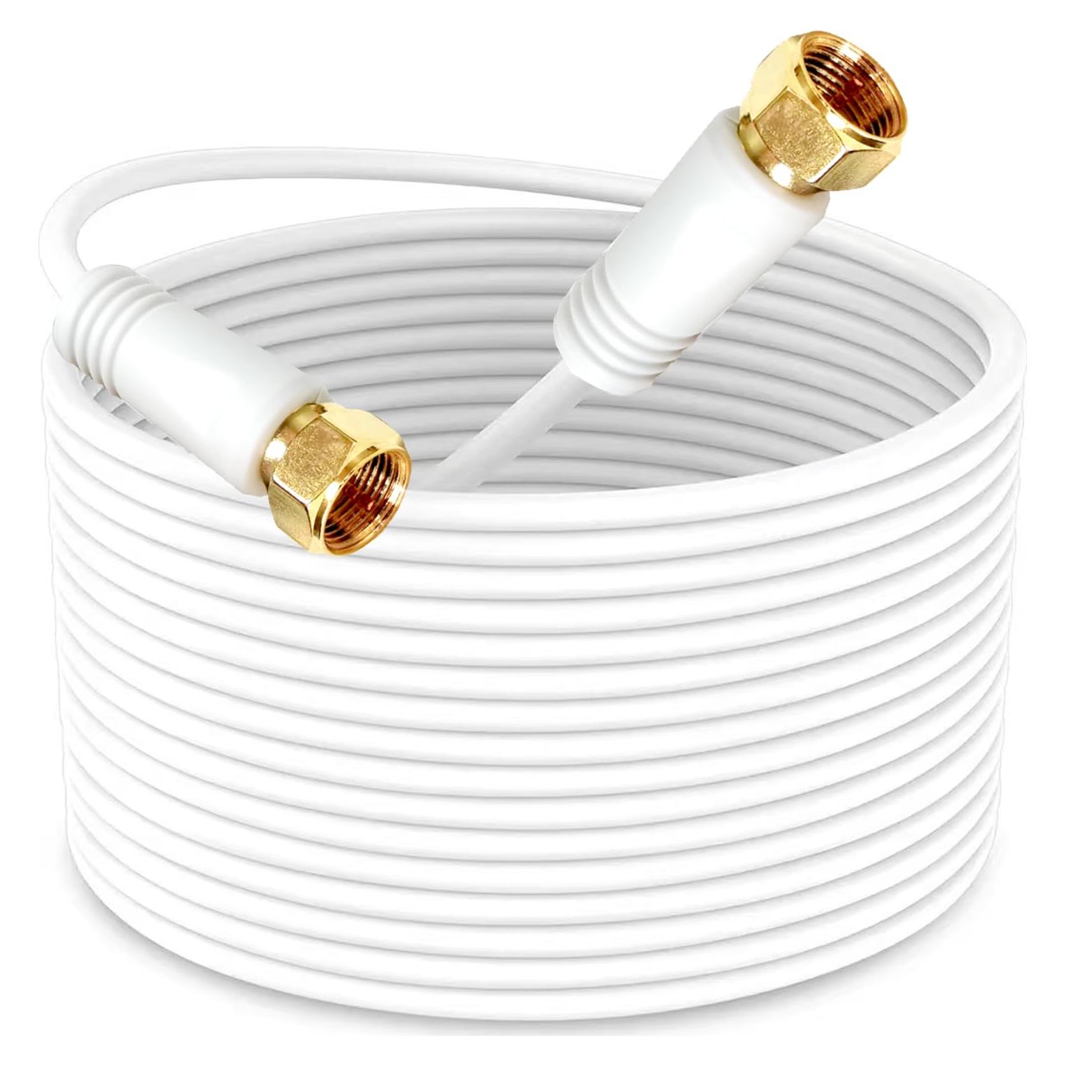 Cable Coaxial RG6 12.2 Metros Doble Blindado para Internet y TV