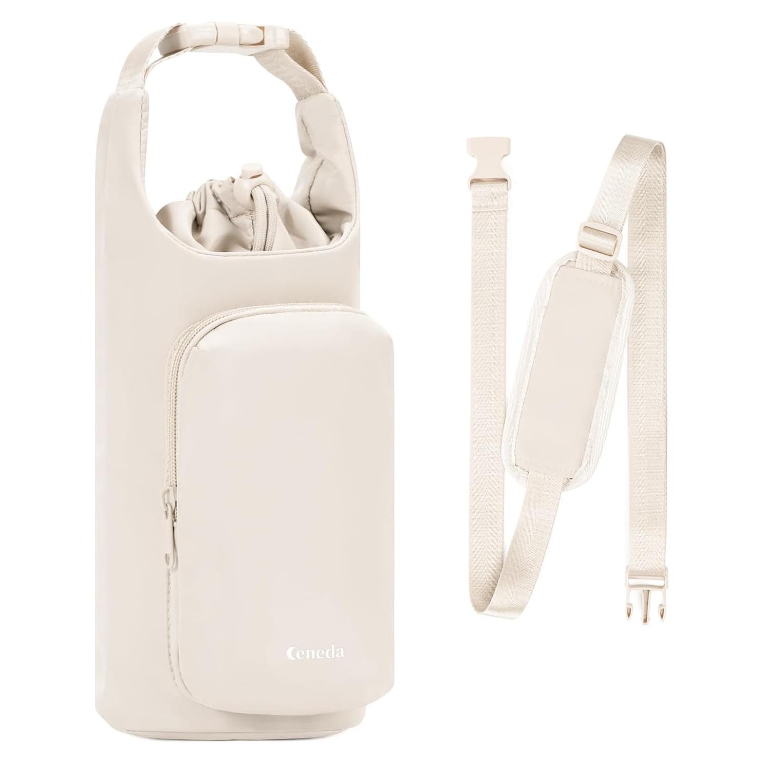 Bolsa Portabotellas de Agua Ceneda Beige 0.95L 1.18L Aislada