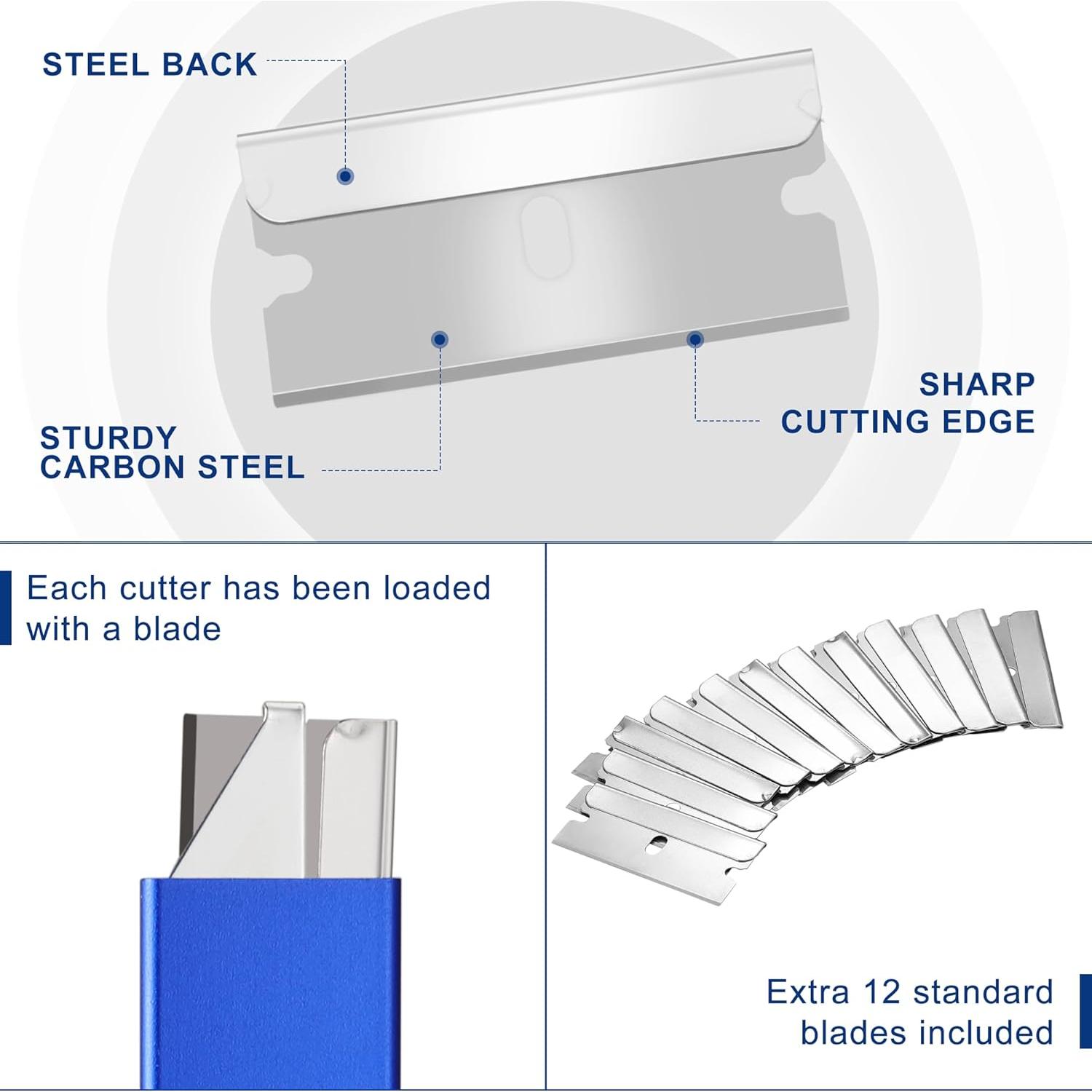 Cuchillo Cortador Retráctil WORKPRO con 12 Cuchillas Repuesto