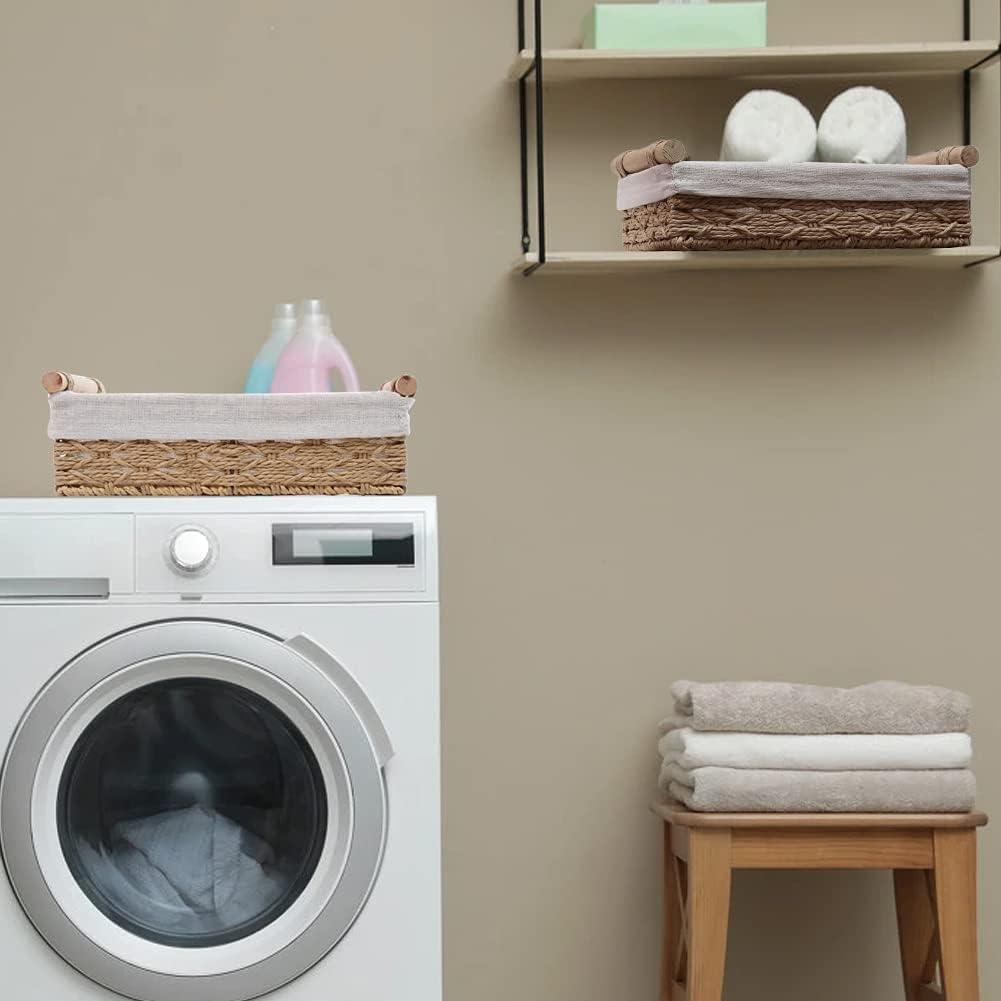 Cesta de Almacenamiento Redonda DUOER Beige Juego de 2