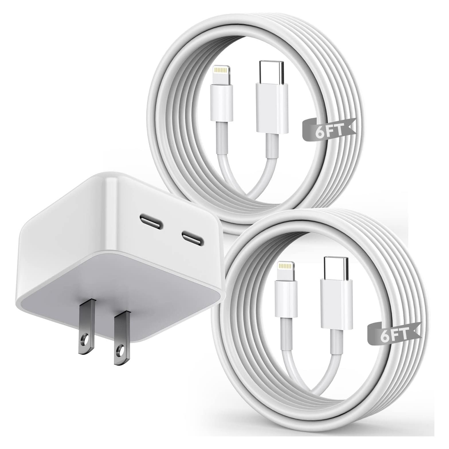 Cargador Rápido USB-C 40W con Cable Lightning 6FT para iPhone