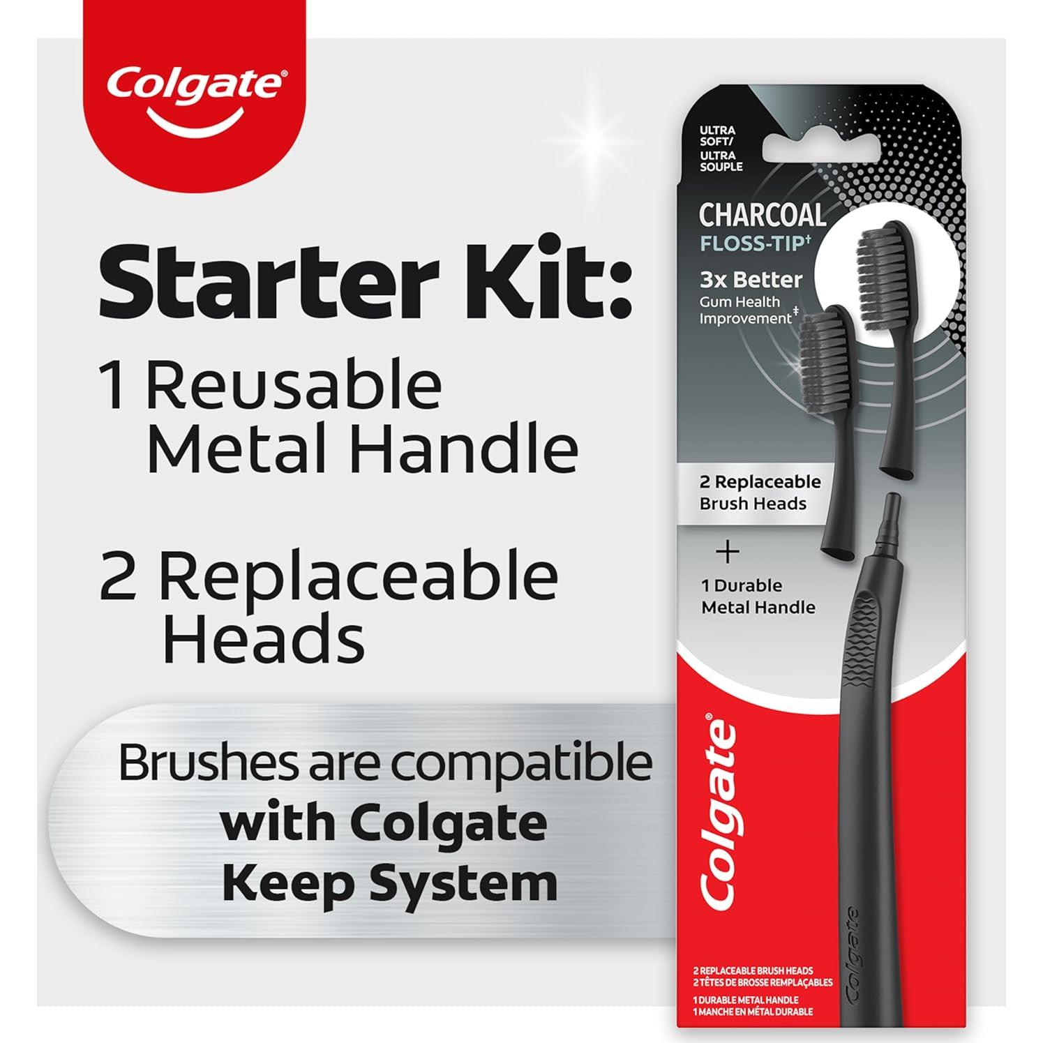 Kit Cepillo Dientes Colgate Keep Charcoal 2 Cabezales Reemplazables
