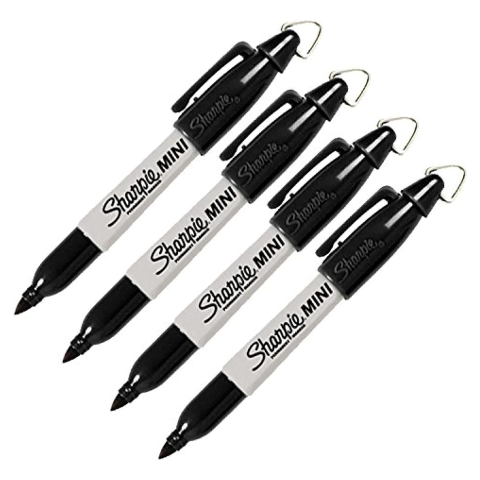 Marcadores Permanentes Mini Sharpie, Punta Fina, 4 Unidades, Negro