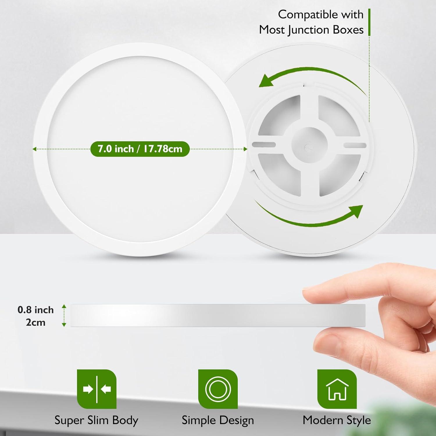 Luz de Techo LED Brightever 15W Regulable 1200Lm 18cm (Juego de 2)