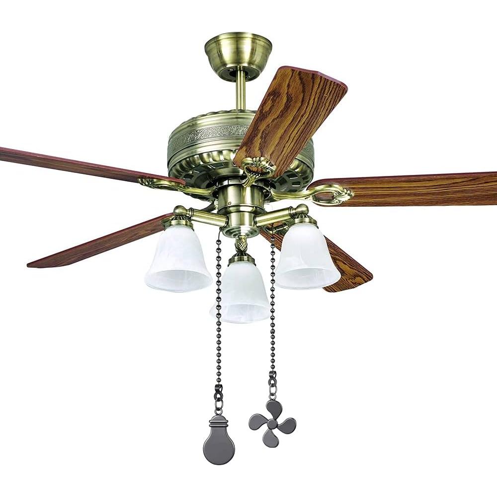 2 Cadenas de Tirar para Ventilador de Techo Dotlite 30cm Negro