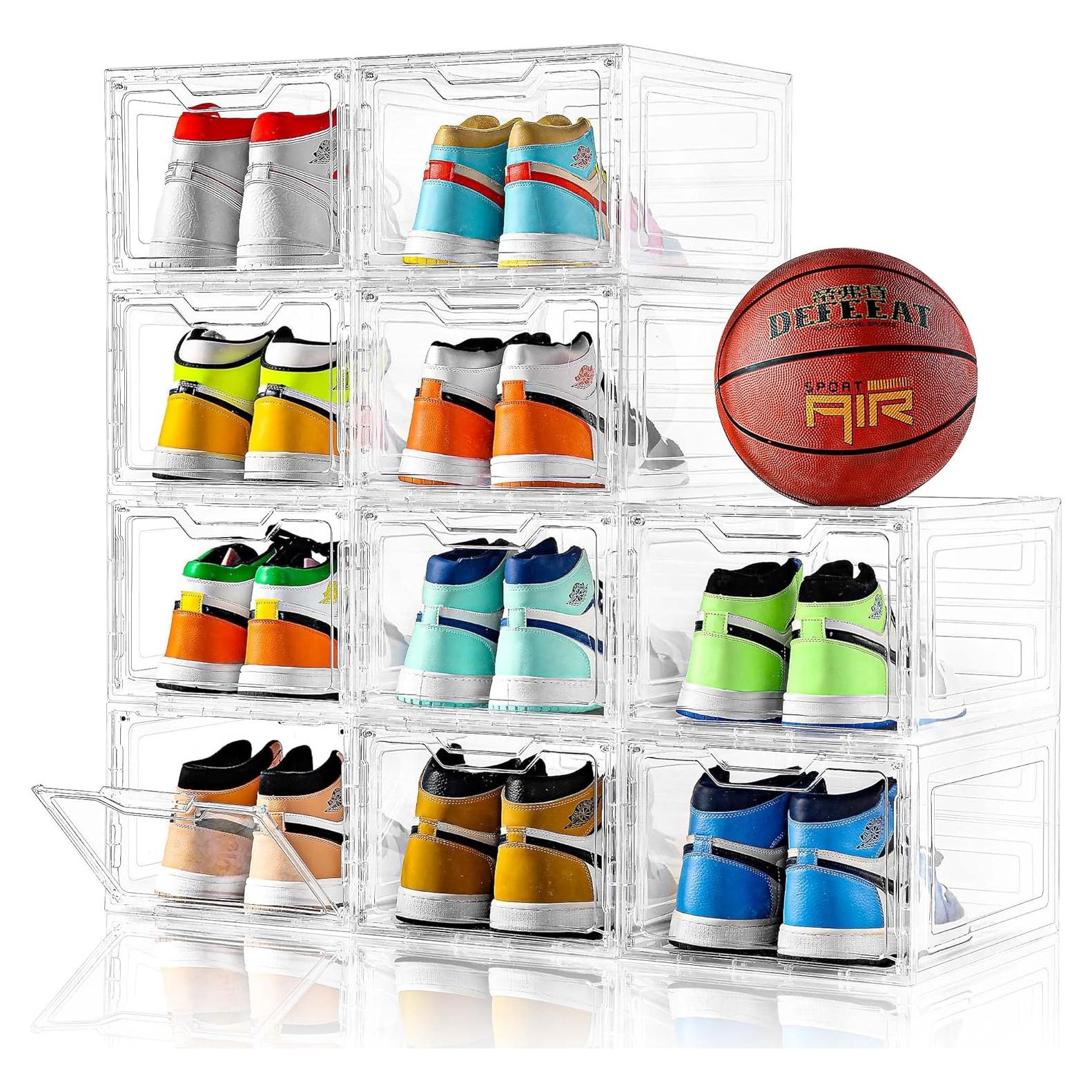 Paquete de 10 cajas apilables para zapatos Stebopum 34x27cm