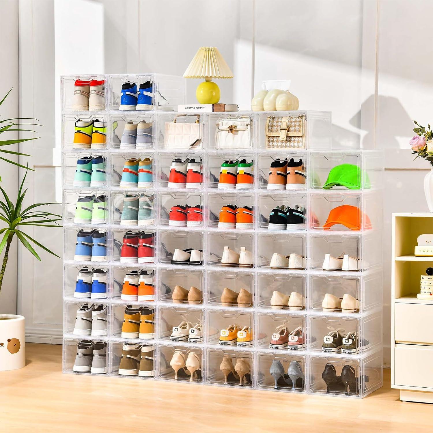 Paquete de 10 cajas apilables para zapatos Stebopum 34x27cm