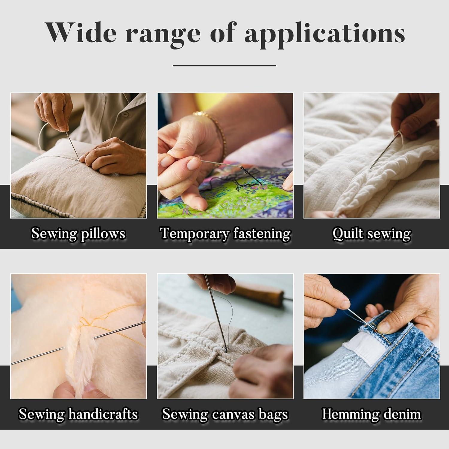 Paquete de 20 Agujas de Coser Largas JUPEAN 17.5 cm