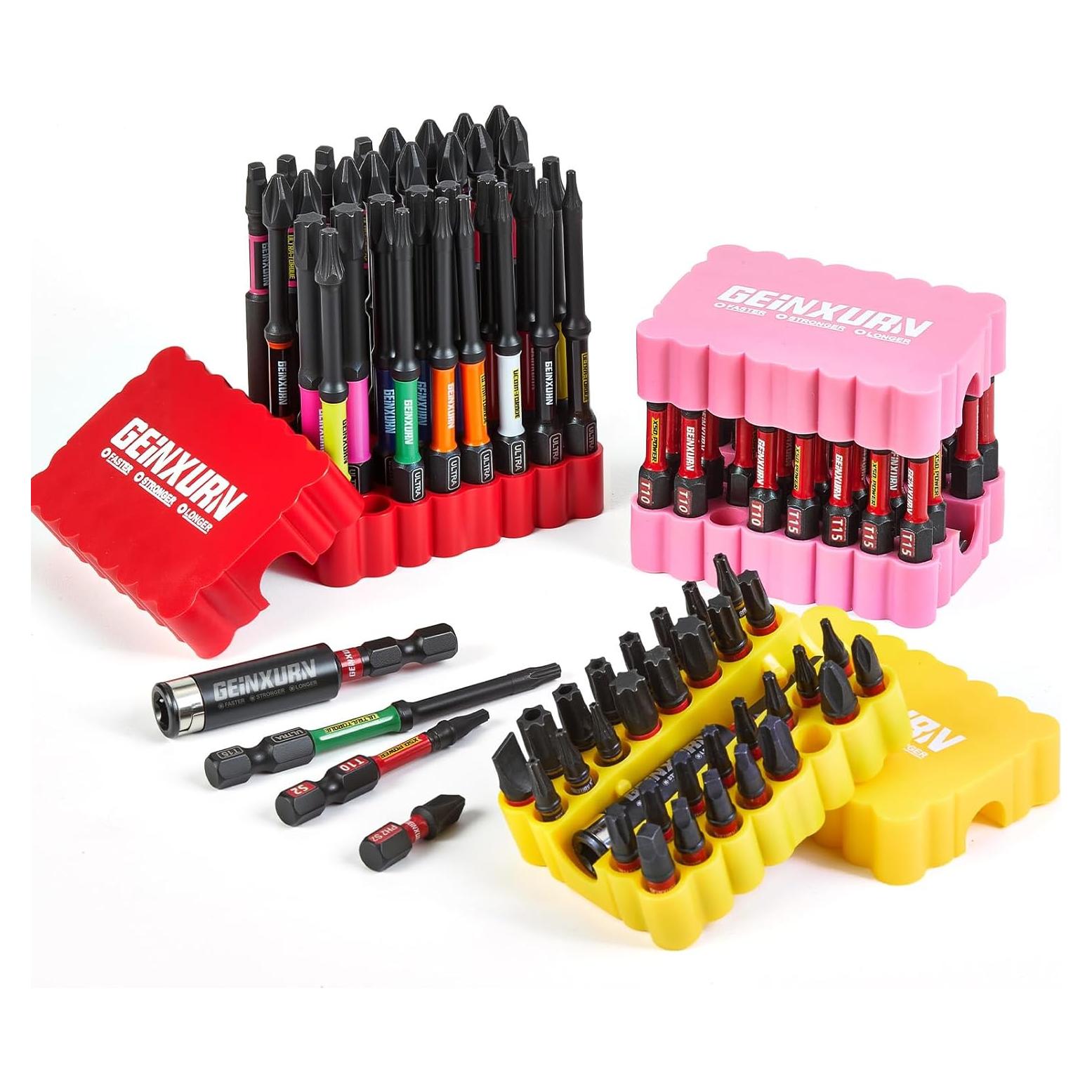 Juego de Puntas de Destornillador GEINXURN 99 Piezas Acero S2