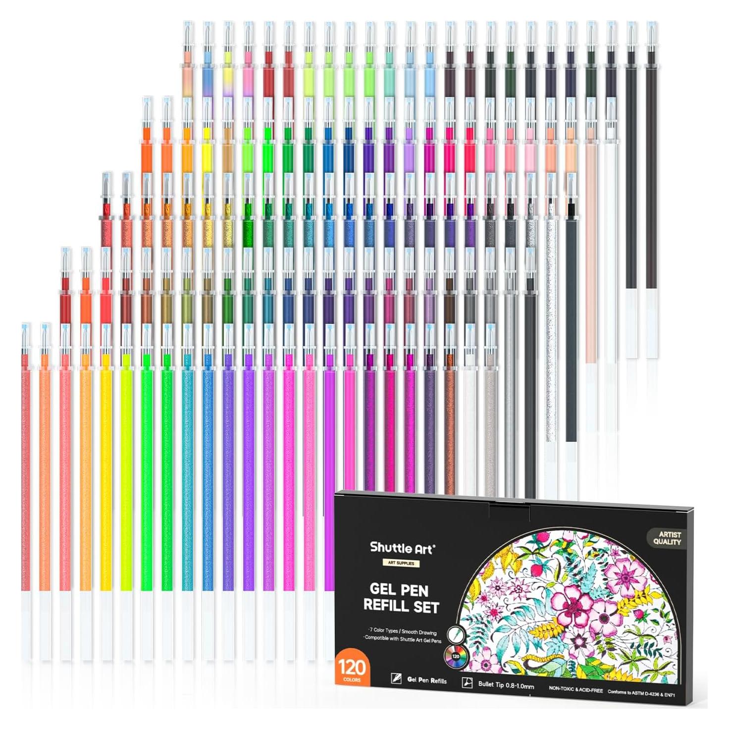 Recargas de bolígrafo de gel Shuttle Art 120 colores únicos