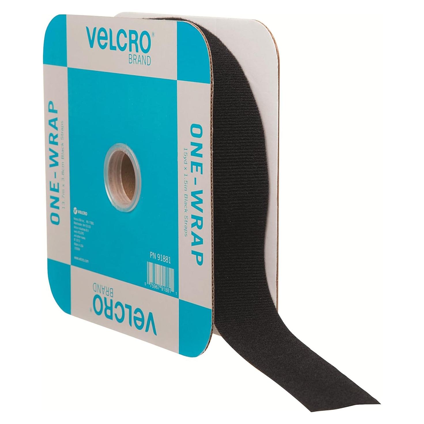 Correas de Agrupamiento VELCRO ONE-WRAP 13.72 m x 3.81 cm Negro