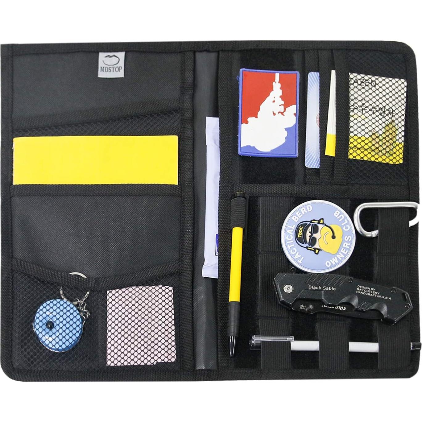Organizador de Visera Táctico MDSTOP Molle 18x30.5cm Negro