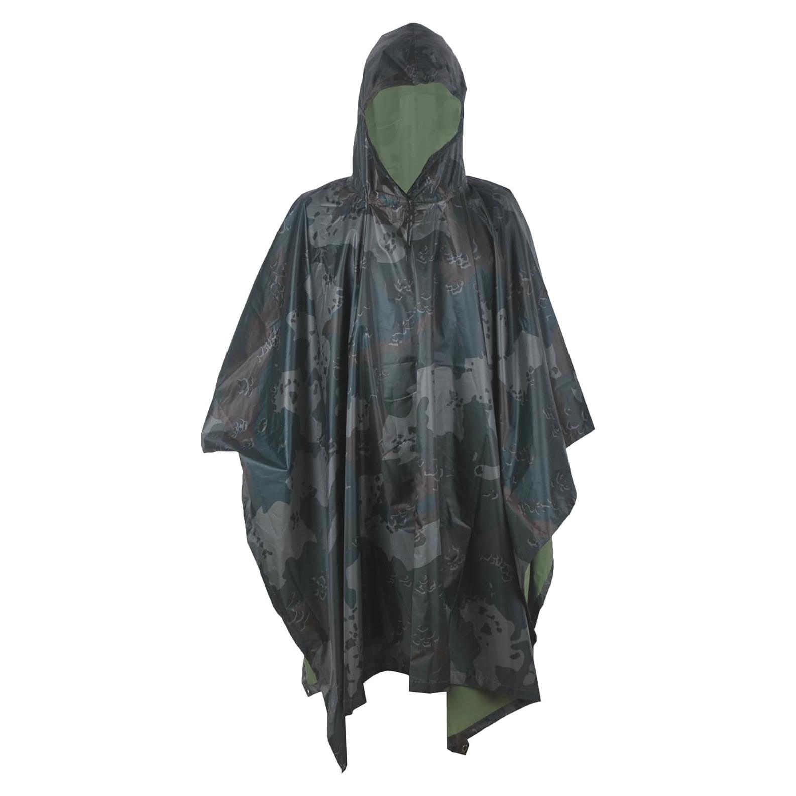 Poncho de Lluvia LOOGU Impermeable Talla Única Camo Multiusos