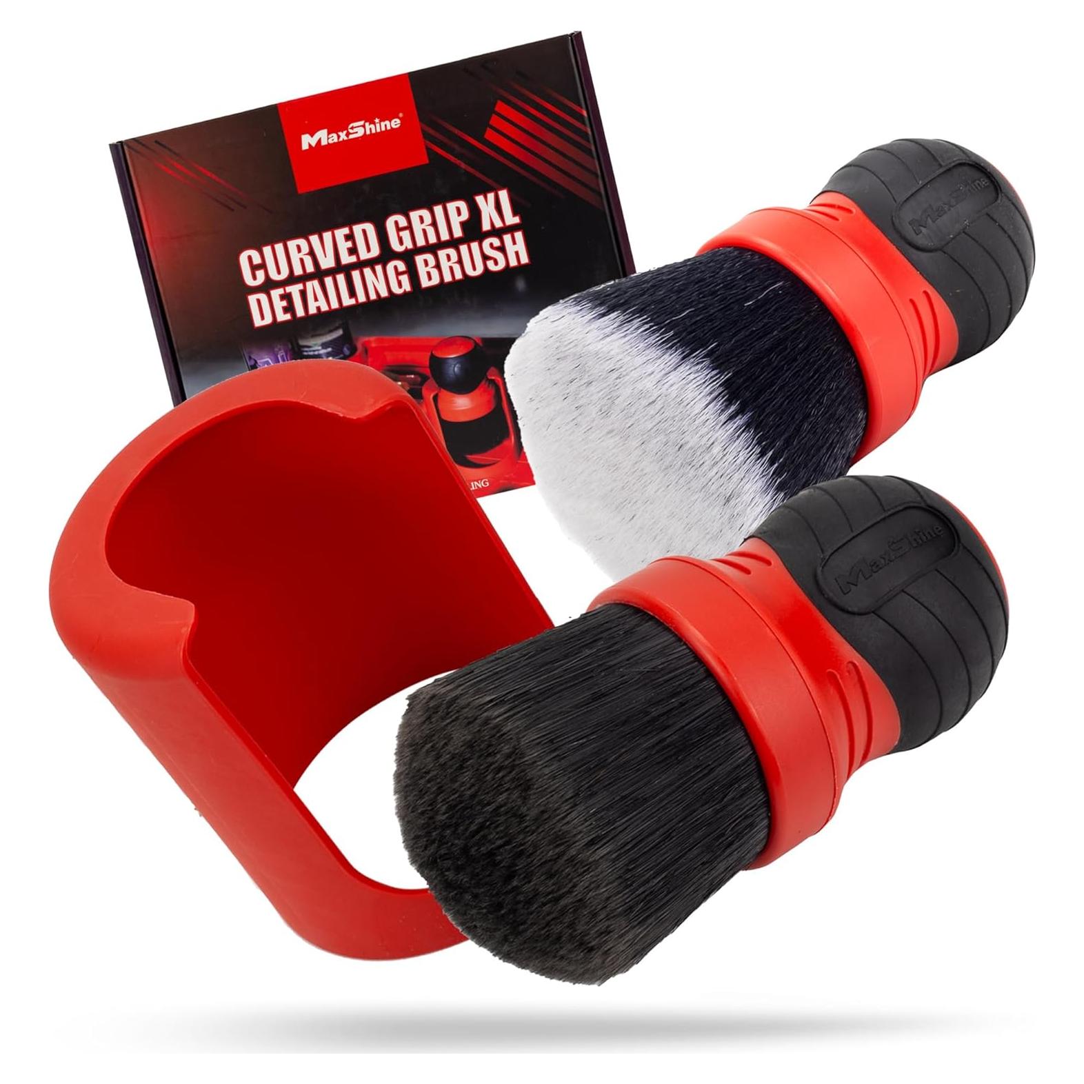 Cepillo de Detalle Interior Maxshine 704627 Rojo y Gris 24.13 cm