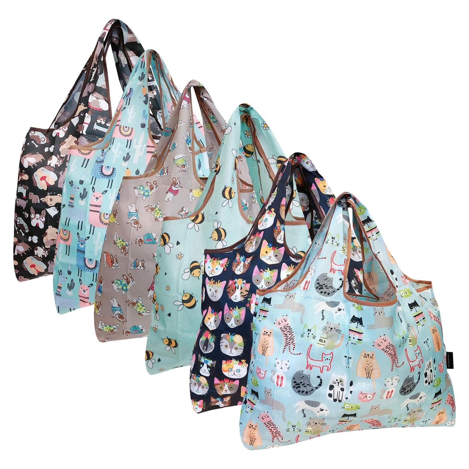 Bolsa Grande Plegable Reutilizable Allydrew - 6 Unidades