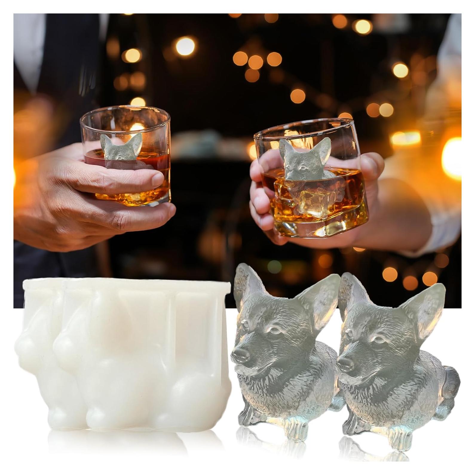 Molde de Hielo Corgi 3D SIUPER - Silicona, 2 Piezas