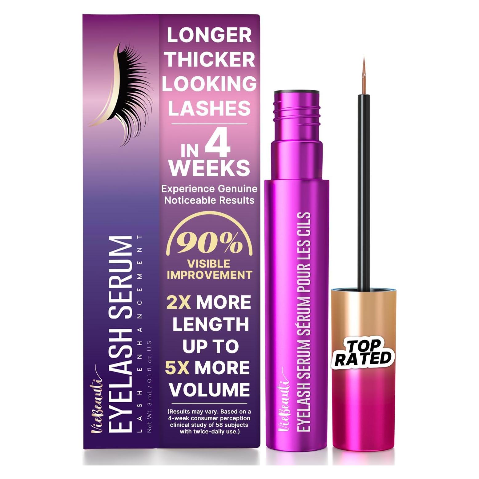 Suero de Pestañas VieBeauti 3mL - Crecimiento Natural y Vegano